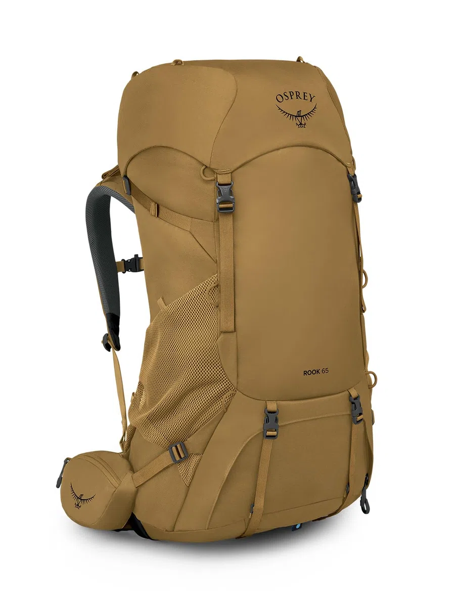 Osprey Rook Homme Sac à dos, 65L, Histosol Brown/Rhino Grey, O/S