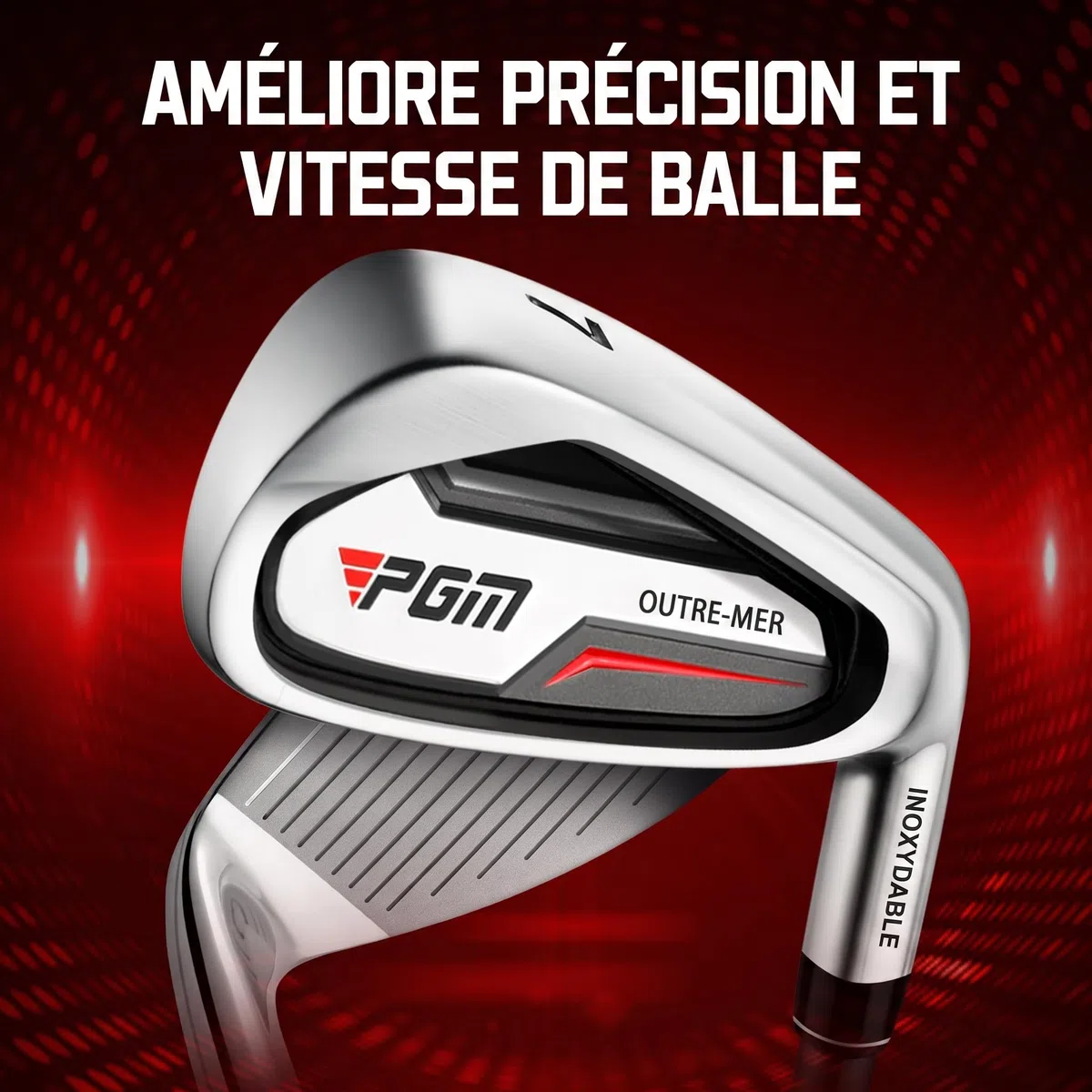 PGM Ensemble de clubs de golf pour homme avec 12 clubs – 4 bois (#1, 3, 5, 4H), 7 fers (#5, 6, 7, 8, 9, PW, SW) et 1 putter – Sac de support de golf