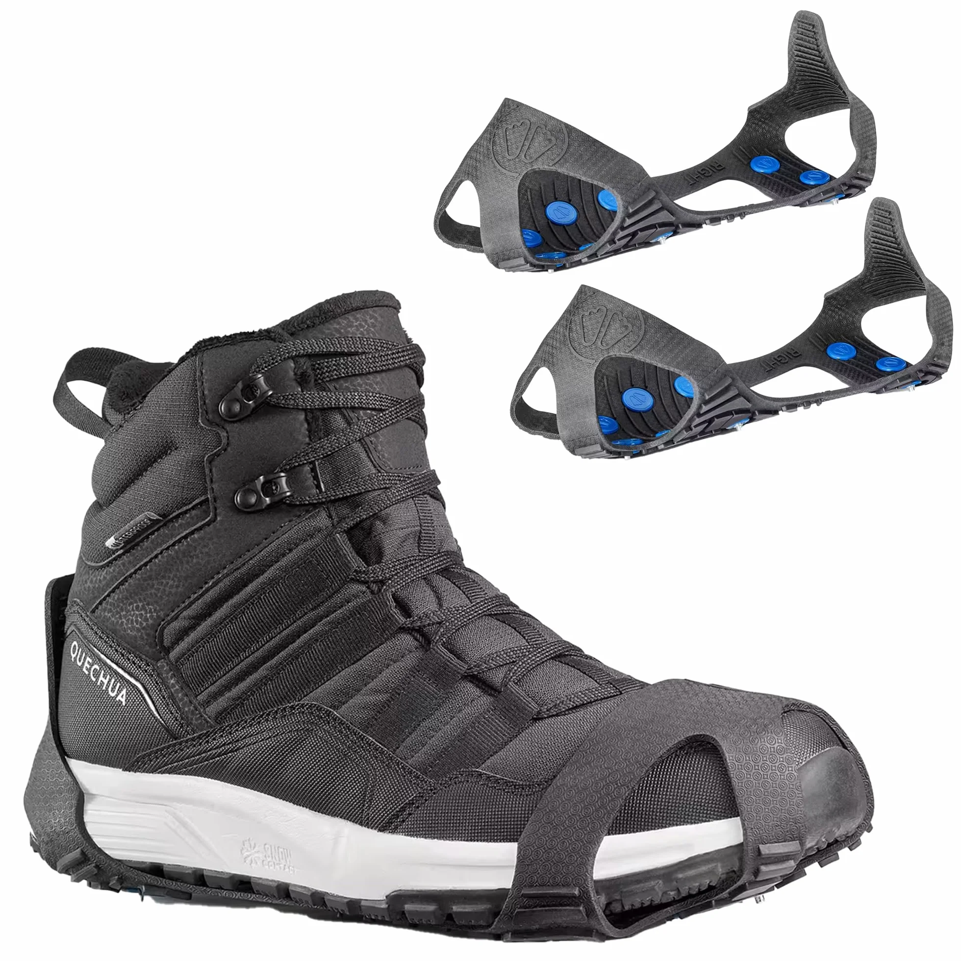 Sidas Crampons à Neige 9 Pointes en Métal Antidérapants pour Glace et Neige Dure