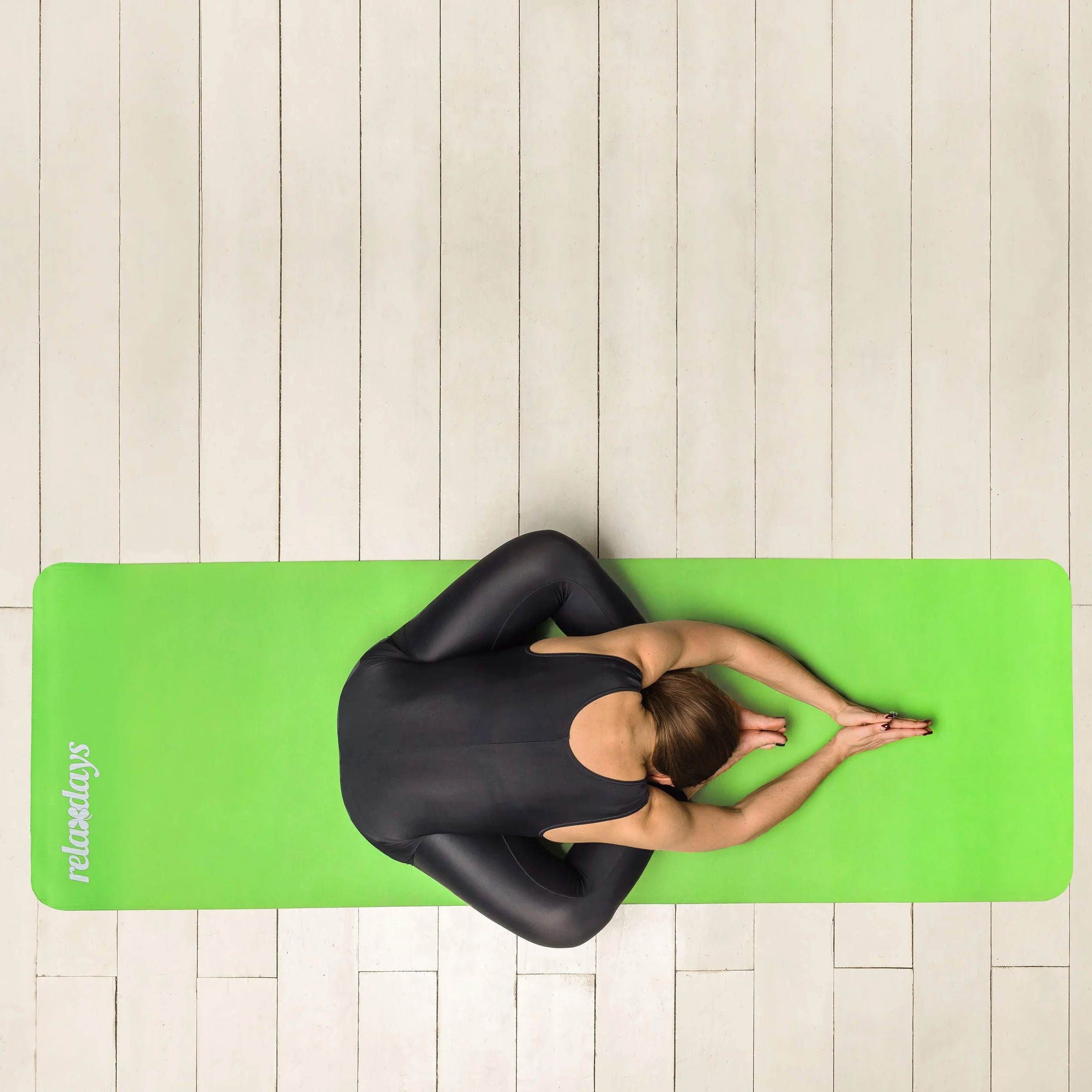Tapis de yoga 2 pièces 1 cm épaisseur 60 x 180 cm bleu avec sangle de transport