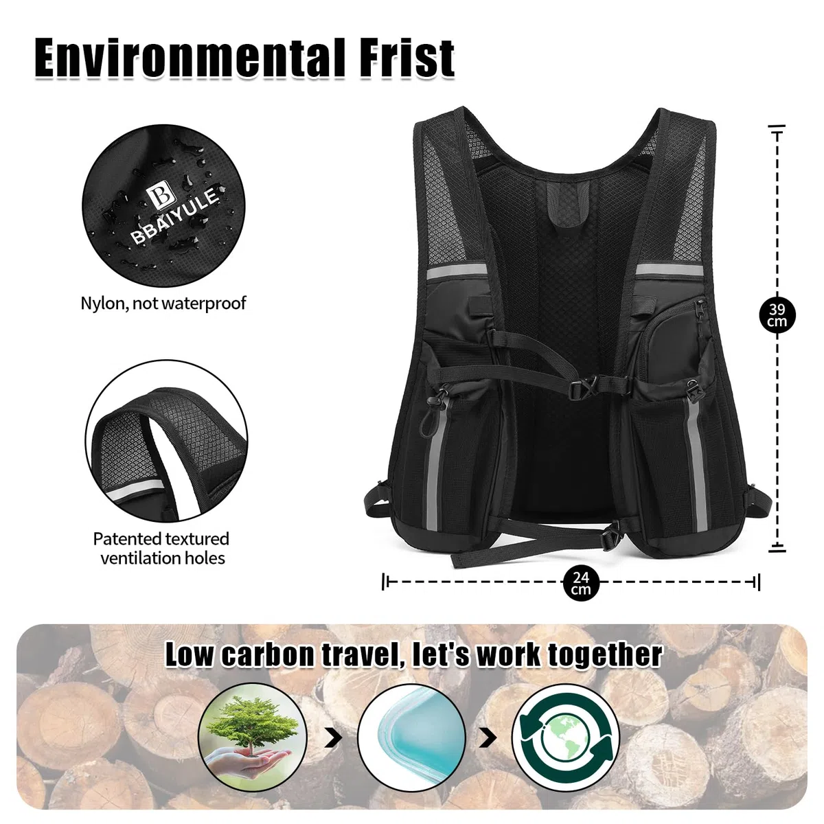 Sac à dos d'hydratation avec poche d'hydratation | Gilet de course pour homme et femme | Sac à dos de course à dos d'hydratation | Sac à dos de vélo, jogging, trail running