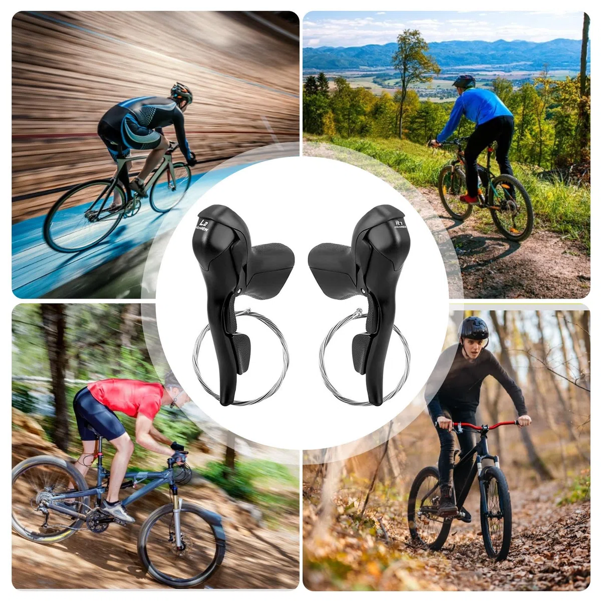 Manette de vitesse vélo, Levier frein pour 2 7 8 9 10 11 vitesses, Manettes route diamètre 0,93-0,95 pouces, noyaux variable frei