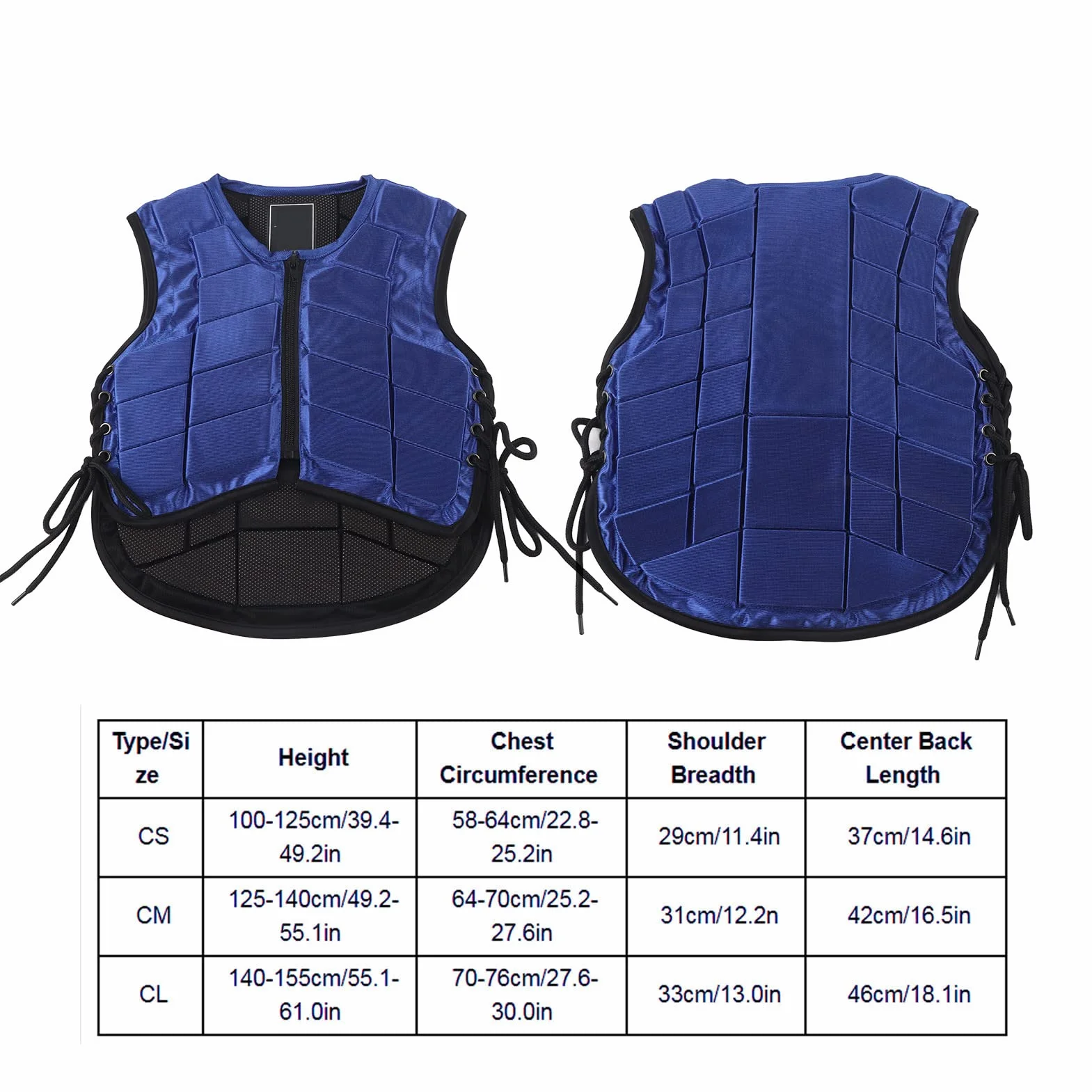 Gilet équestre Gilet De Protection Corps Mousse Rembourré Sécurité équitation équipement De Protection pour Jeunes Cavaliers Domaine équestre