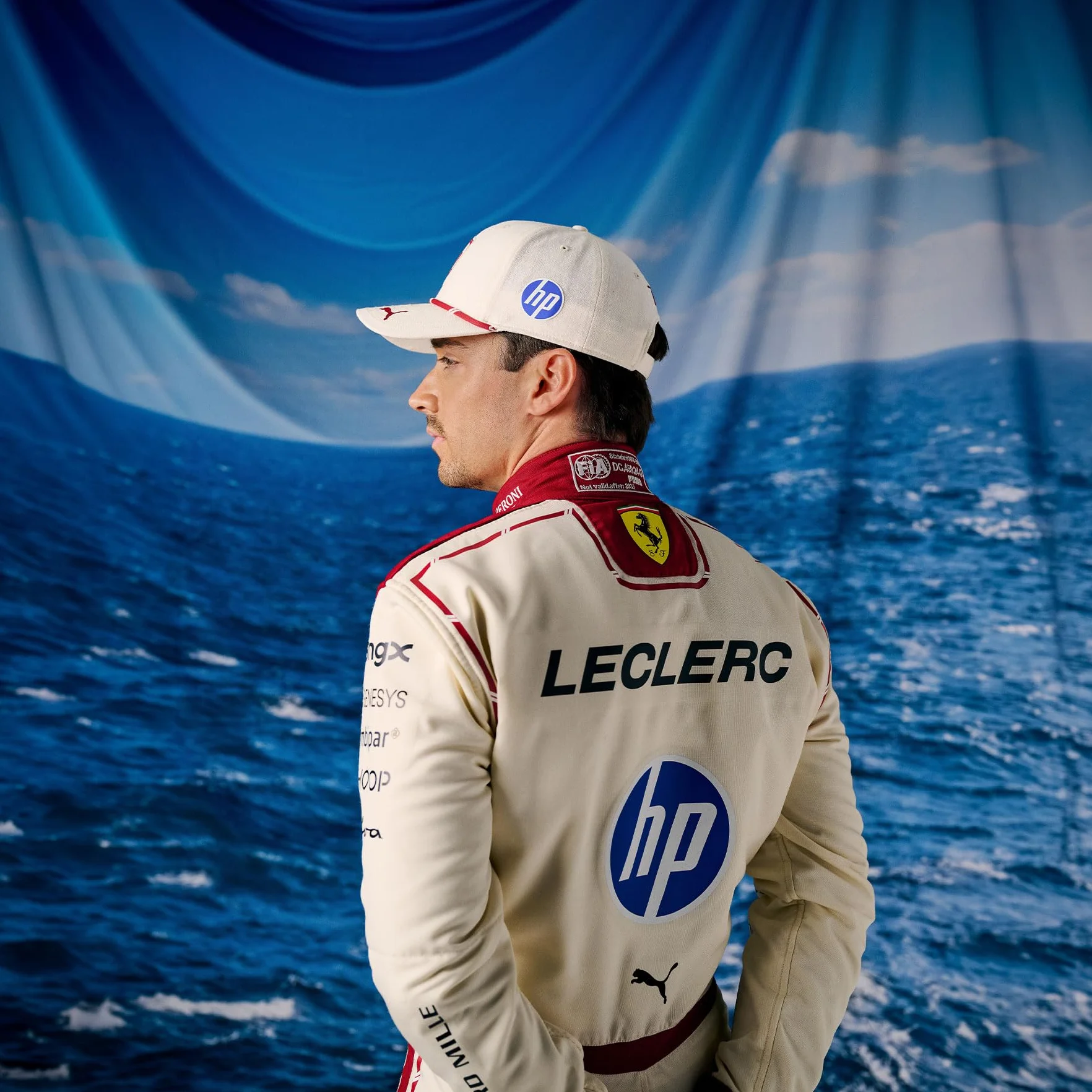 PUMA Scuderia Ferrari F1 Casquette édition spéciale Monaco GP 2026 Charles Leclerc Off White Taille Unique