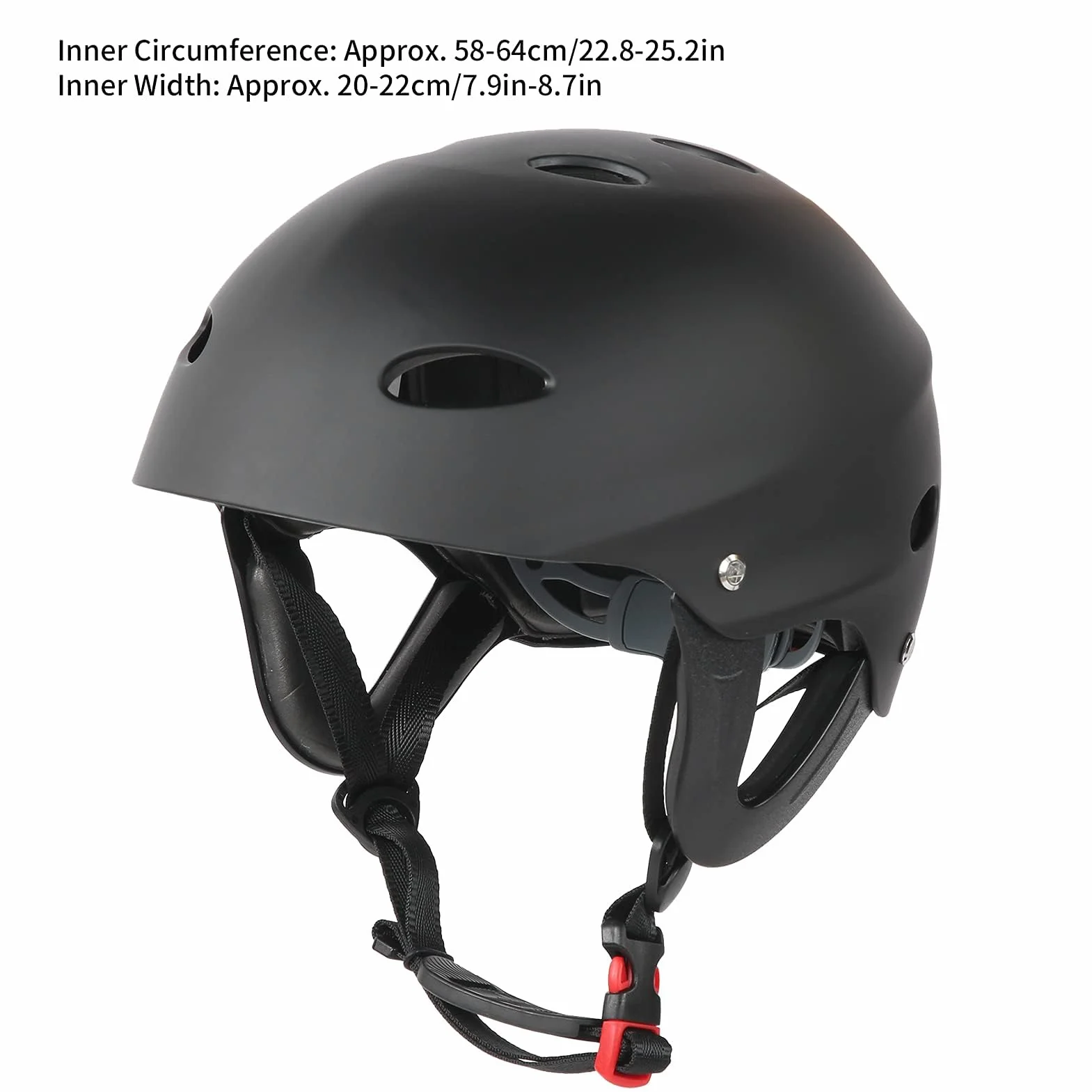 Casque De Sports Nautiques Pour Adultes, Casques Pour Adultes, Casquette De Sécurité Multisports Ultralégère Pour Hommes Et Femmes, Alpinisme, Escalade Et Rivière à la Dérive, Noir Mat