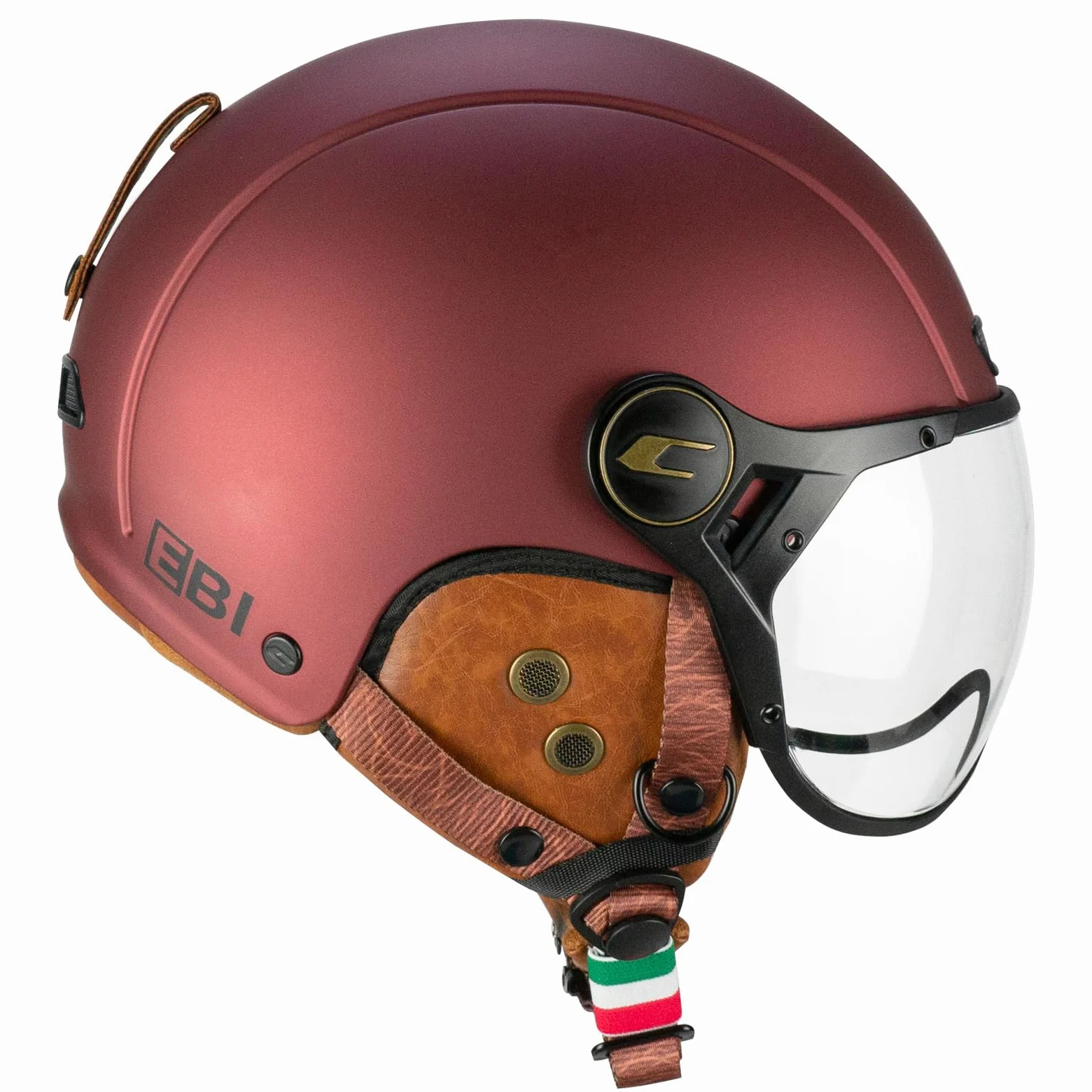 CGM EBI Casque de Ski Unisexe pour Adulte, Bordeaux satiné, M (57-58cm)