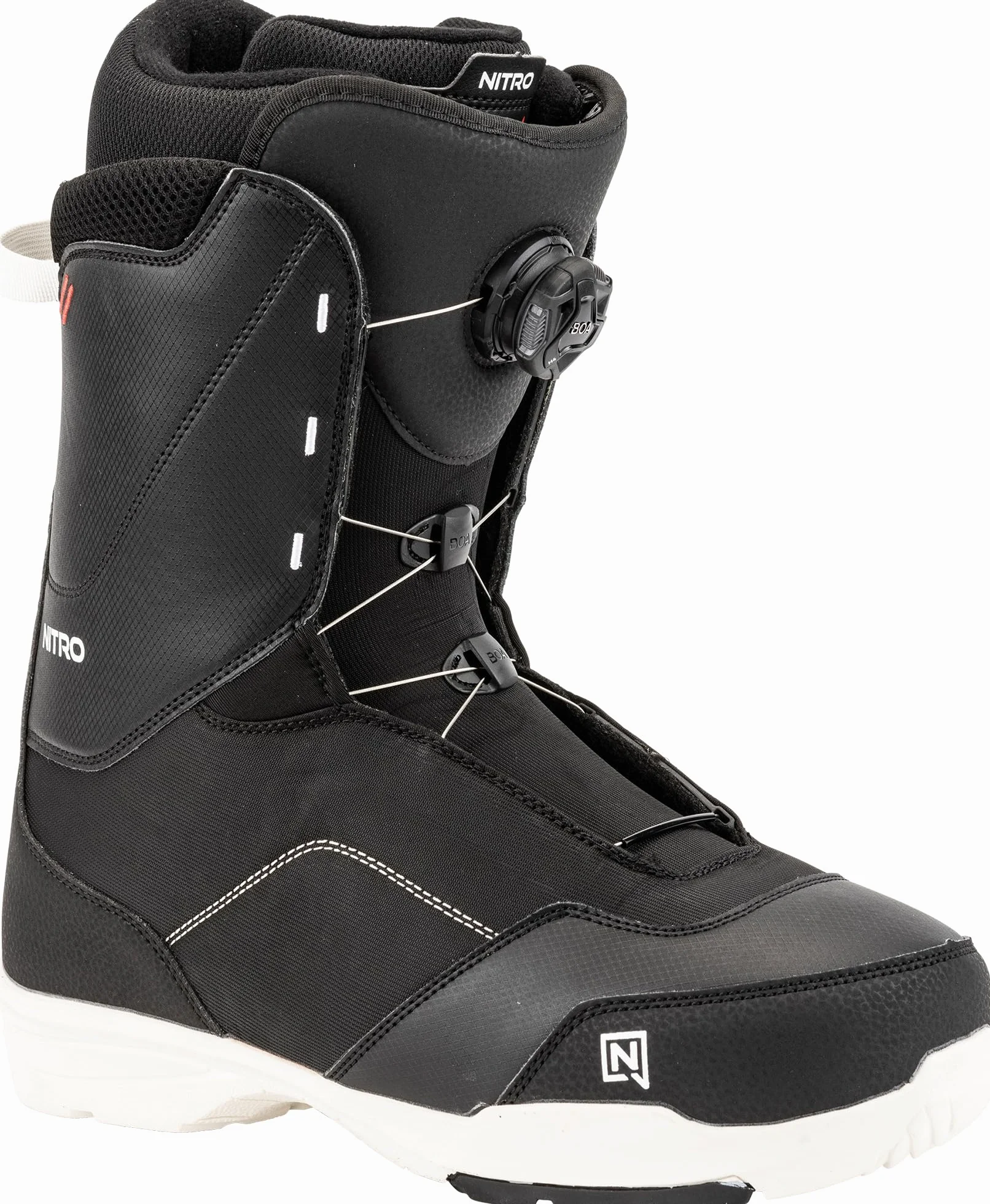 Nitro Tangent Boa Bottes de Snowboard pour Hommes, Noir, 31.5