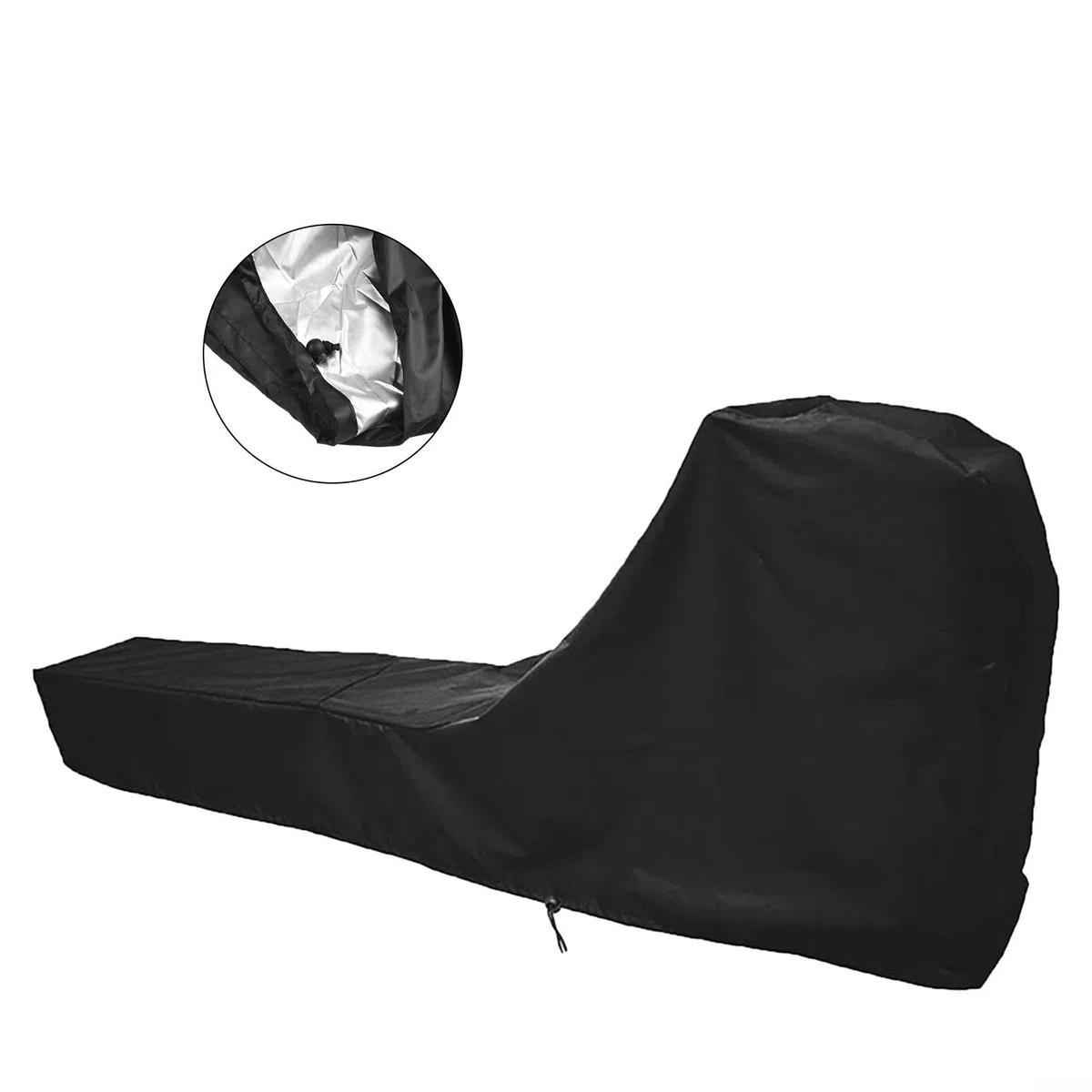 Housse de protection imperméable et anti-poussière pour rameur Concept 2 avec corde coupe-vent Noir 241 x 101 cm