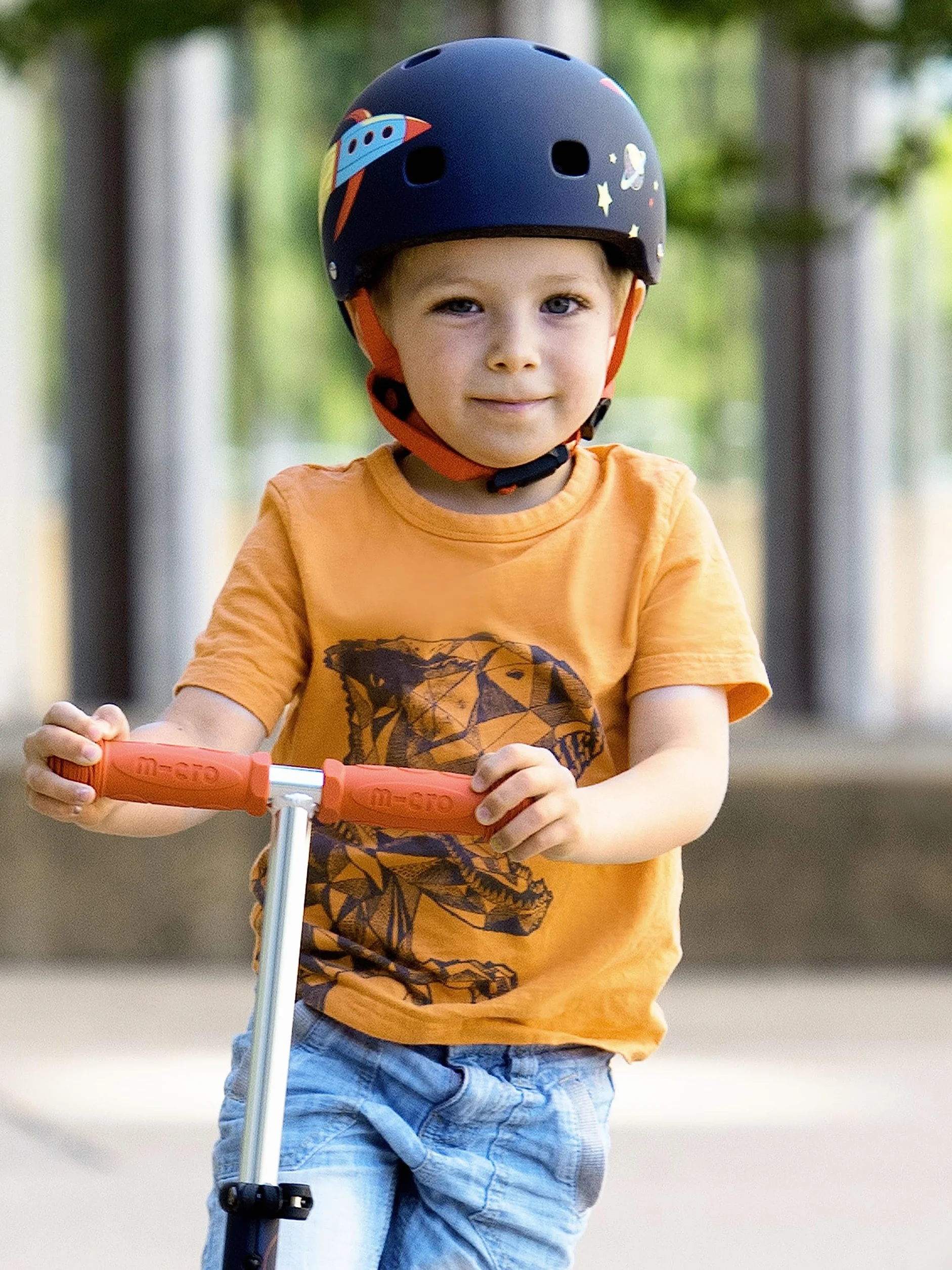 Micro | Casque Rocket | Enfants | Finition Mate | Boucle Magnétique/Lumière LED intégrée | 2-5 Ans