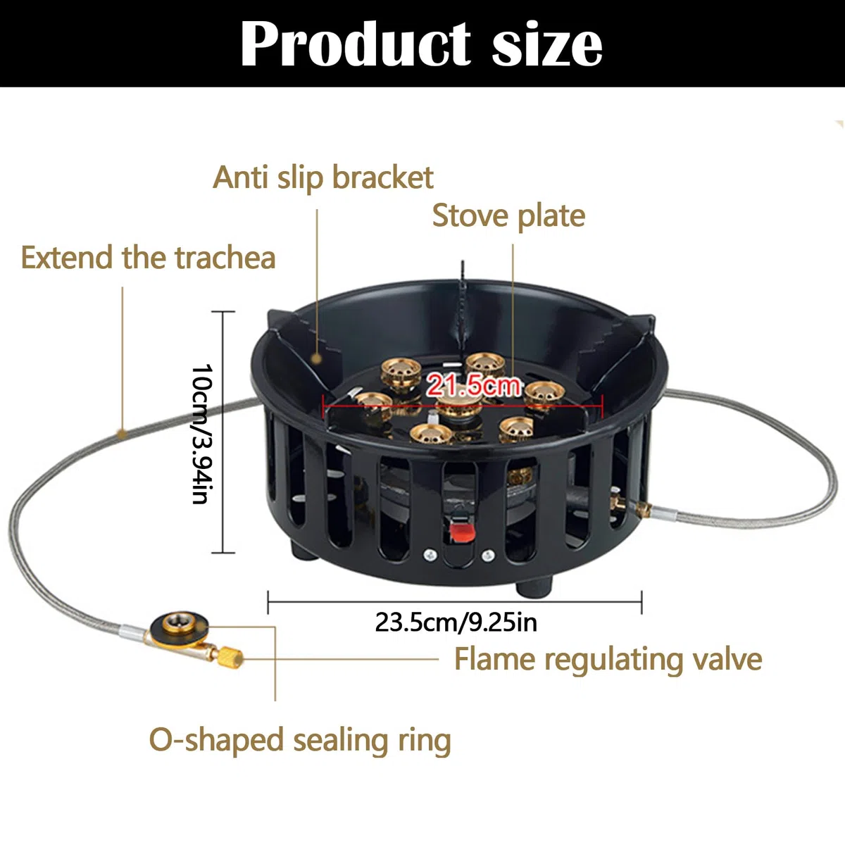 Réchaud Camping, 16800W Réchaud à Gaz Avec 3 Adaptateurs à Gaz Coupe-Vent Avec Allumage Piézo Sac Transport Plaque Cuisson Gaz Portable D'extérieur Pour Camping Randonnée Et Les Fêtes