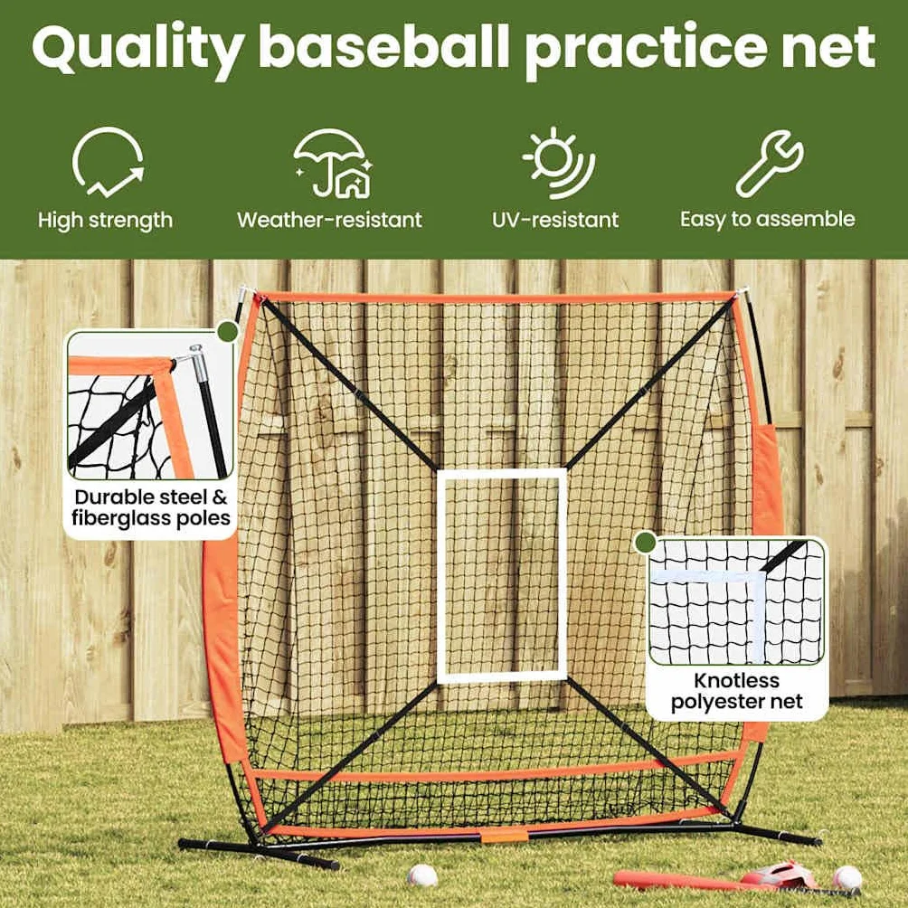 vidaXL Filet d'entraînement Baseball 180 x 89,5 x 152,5 cm Portable Plier Jardin