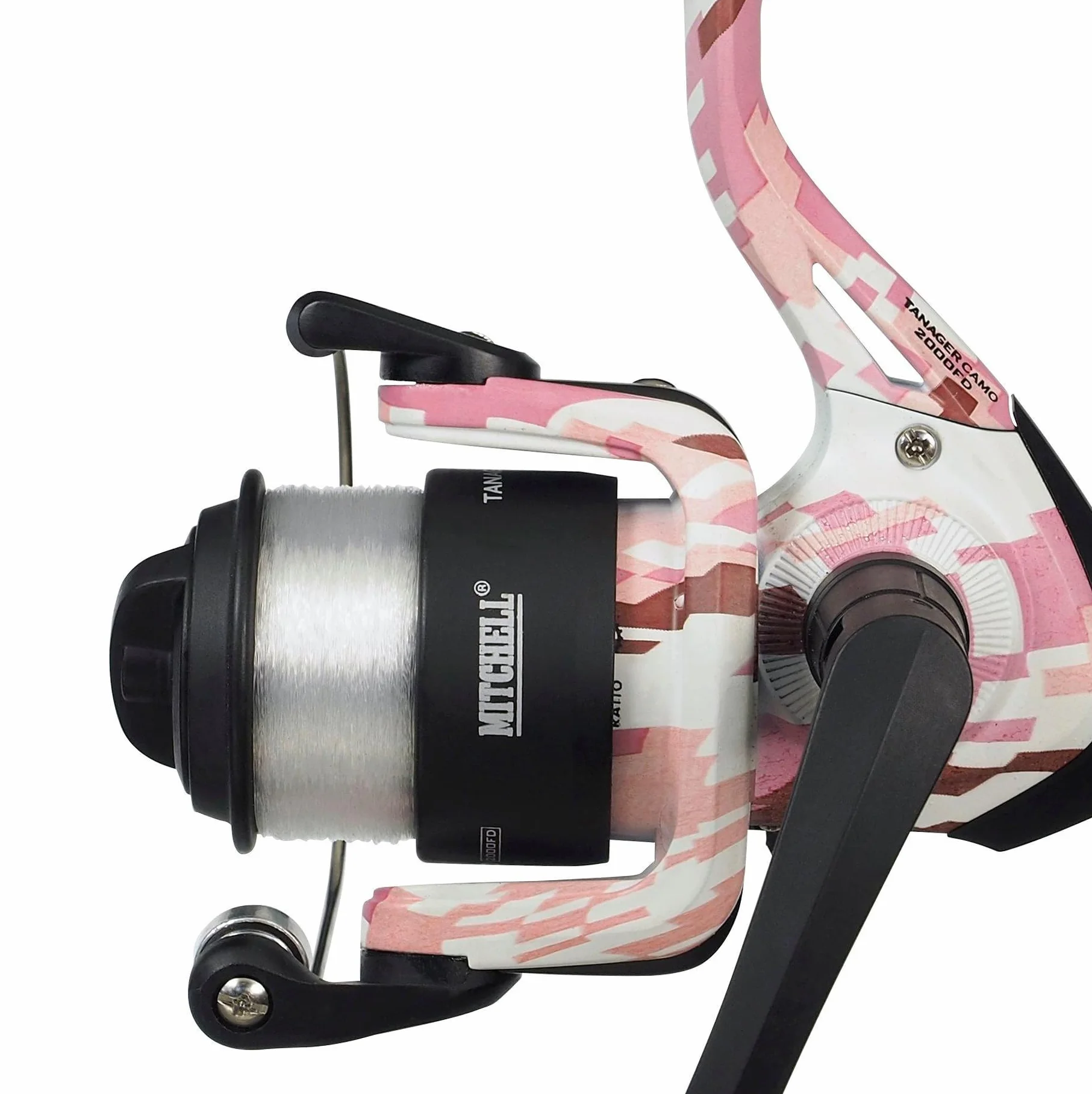 Mitchell Tanager Pink Camo II Spin Combo | Combiné Canne à pêche Spinning et Moulinet léger pour Les Femmes et Les Jeunes pêcheurs en Eau Douce | Élégant et Durable | Plusieurs Options Disponibles