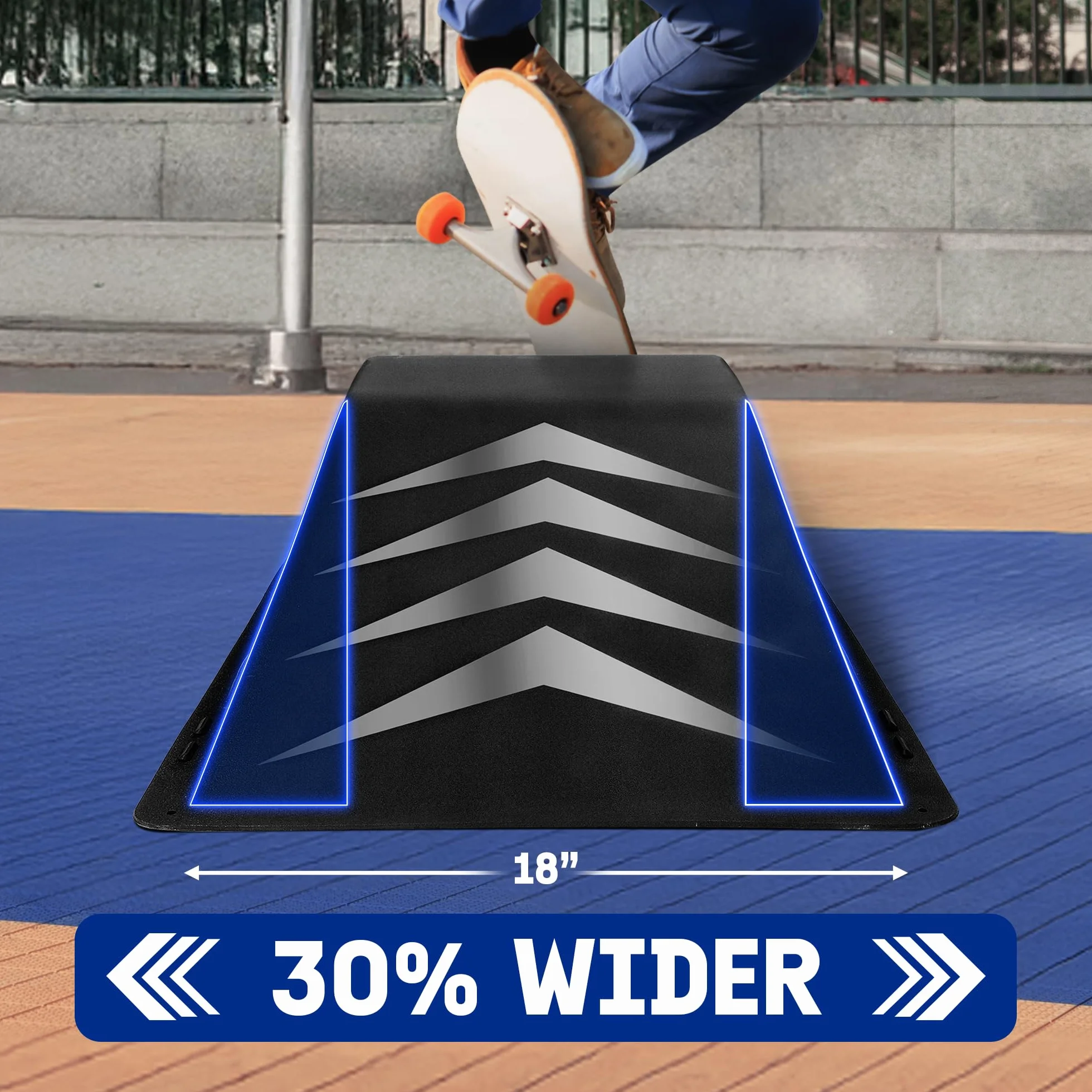 Yes4All Rampe de Skateboard Monobloc, Rampe de vélo, Rampe de Skate – Conçue pour Les débutants, Plus Durable, sûre, capacité de 100 kg