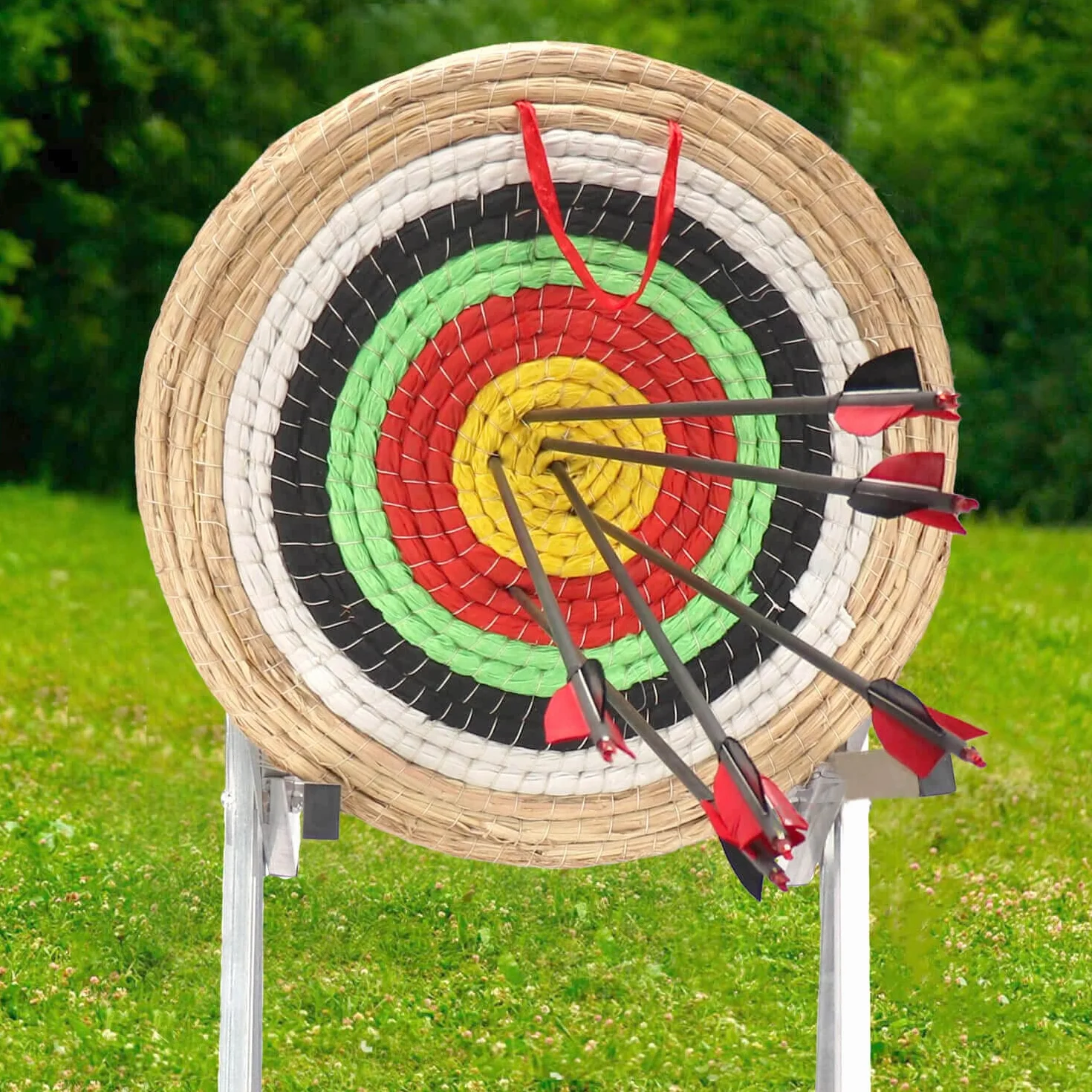 dostyle Cible de tir à l'arc traditionnelle en paille - Diamètre : 50 cm - Vert