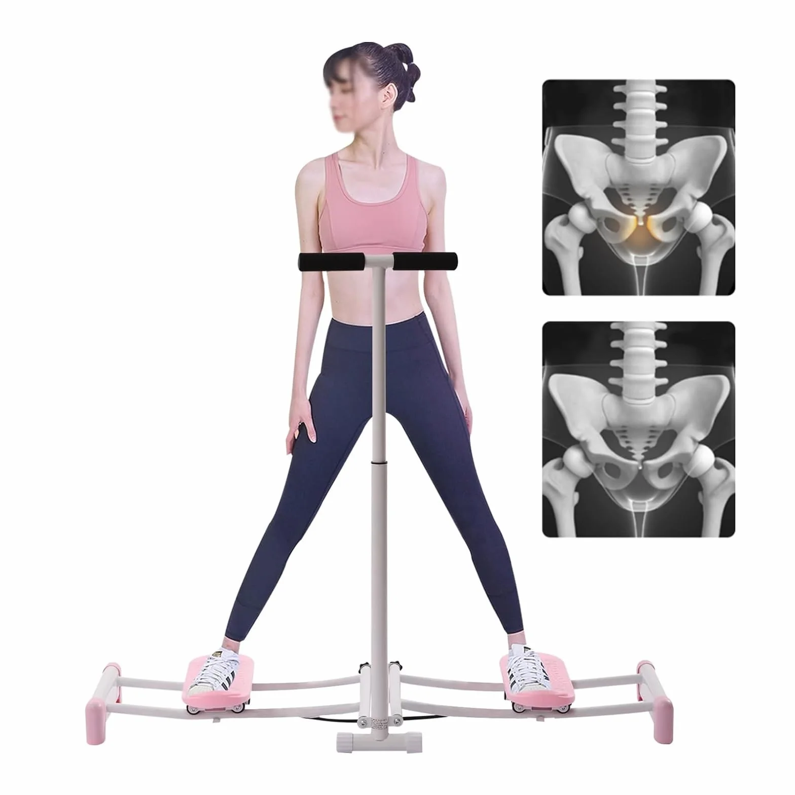 Appareil d'Entraînement des Jambes 2 en 1 - Machine de Ski pour Femme, Exercice Intérieur de Cuisse, Pratique du Ski