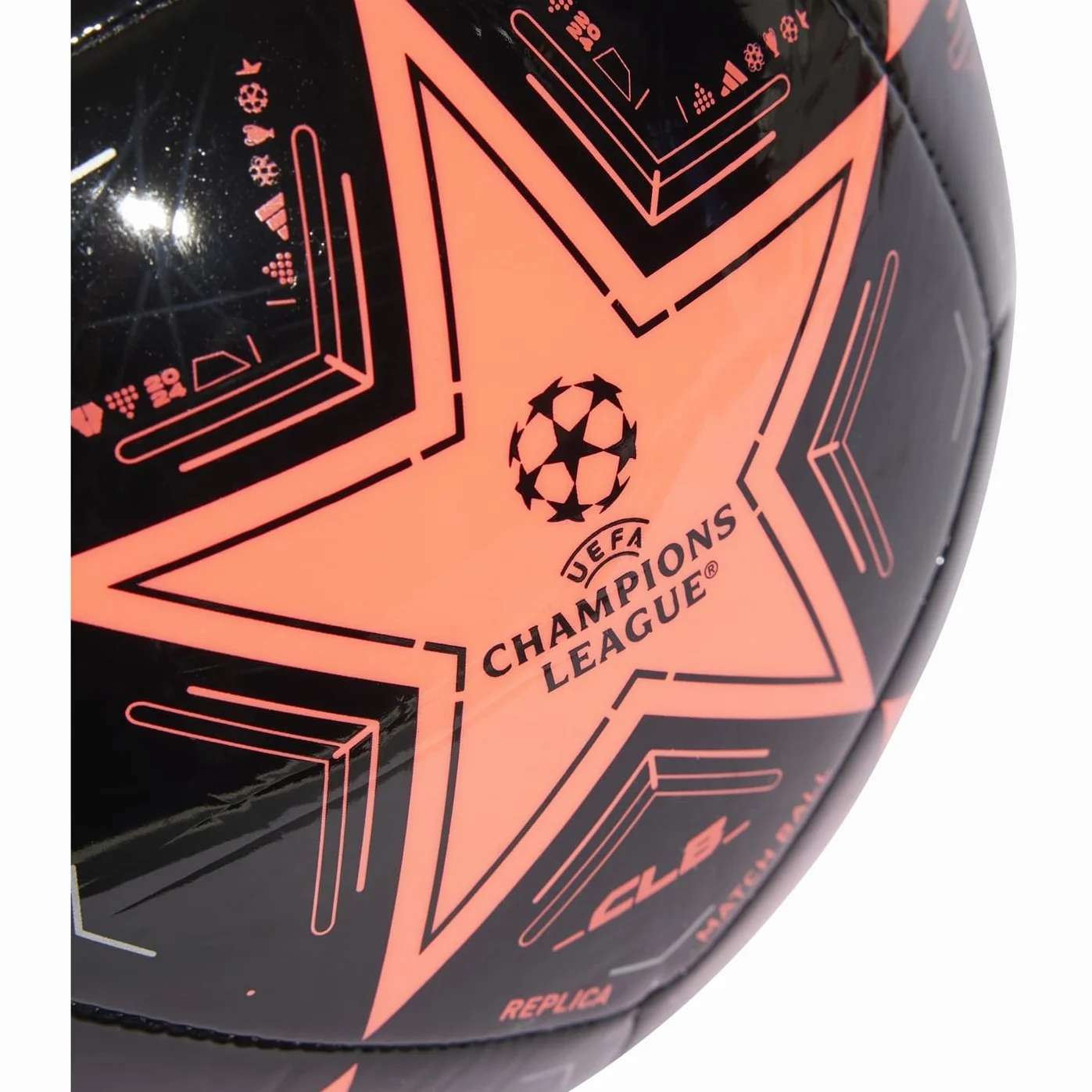 adidas UEFA Champions League Club IX4064 Ballon de Football, Unisexe, Noir, 5 UE