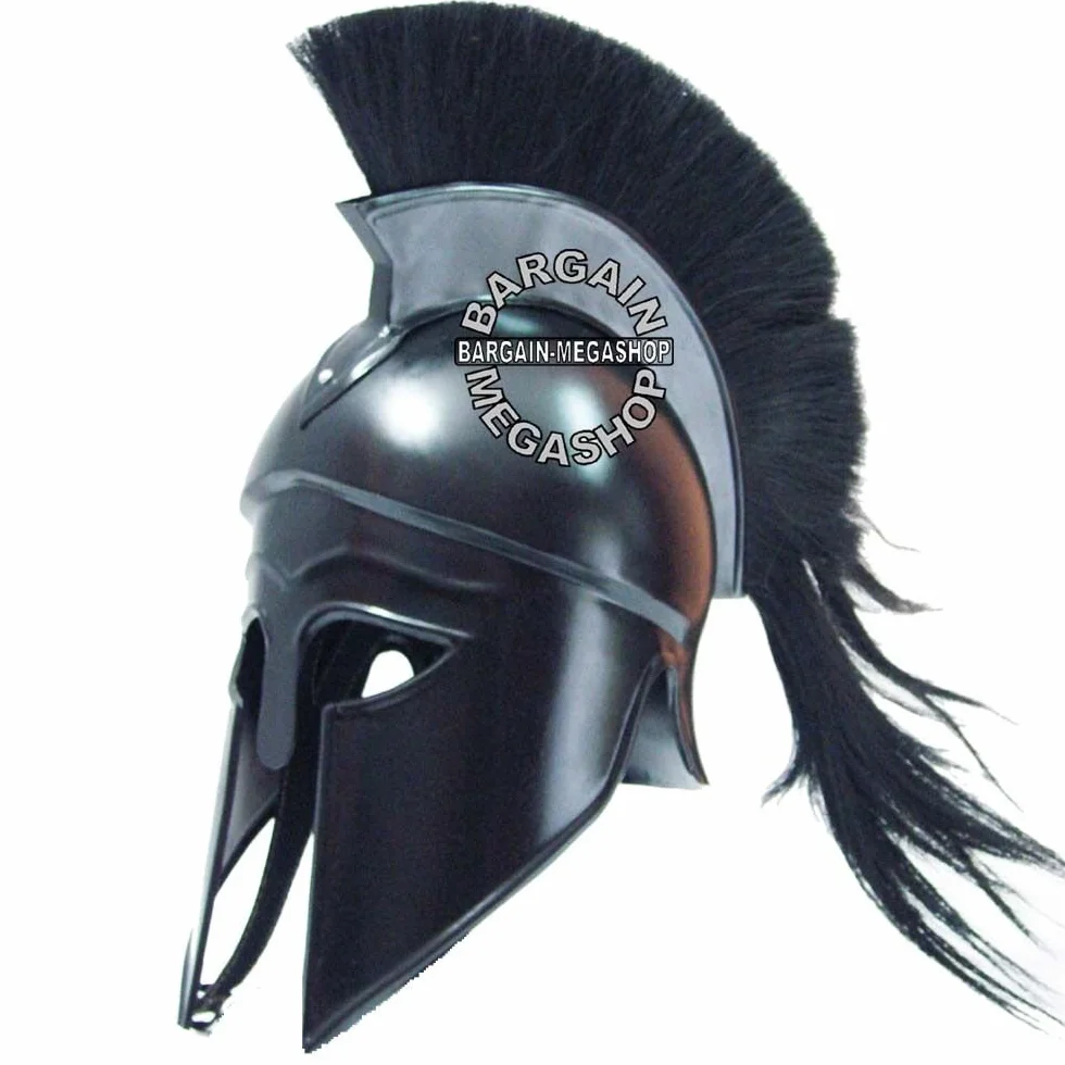 Nautical Replica Hub médiéval Spartiate Grec Romain Casque Corinthien CE Collier s'SCA Jeu Armor avec Plume et Finition Rouge