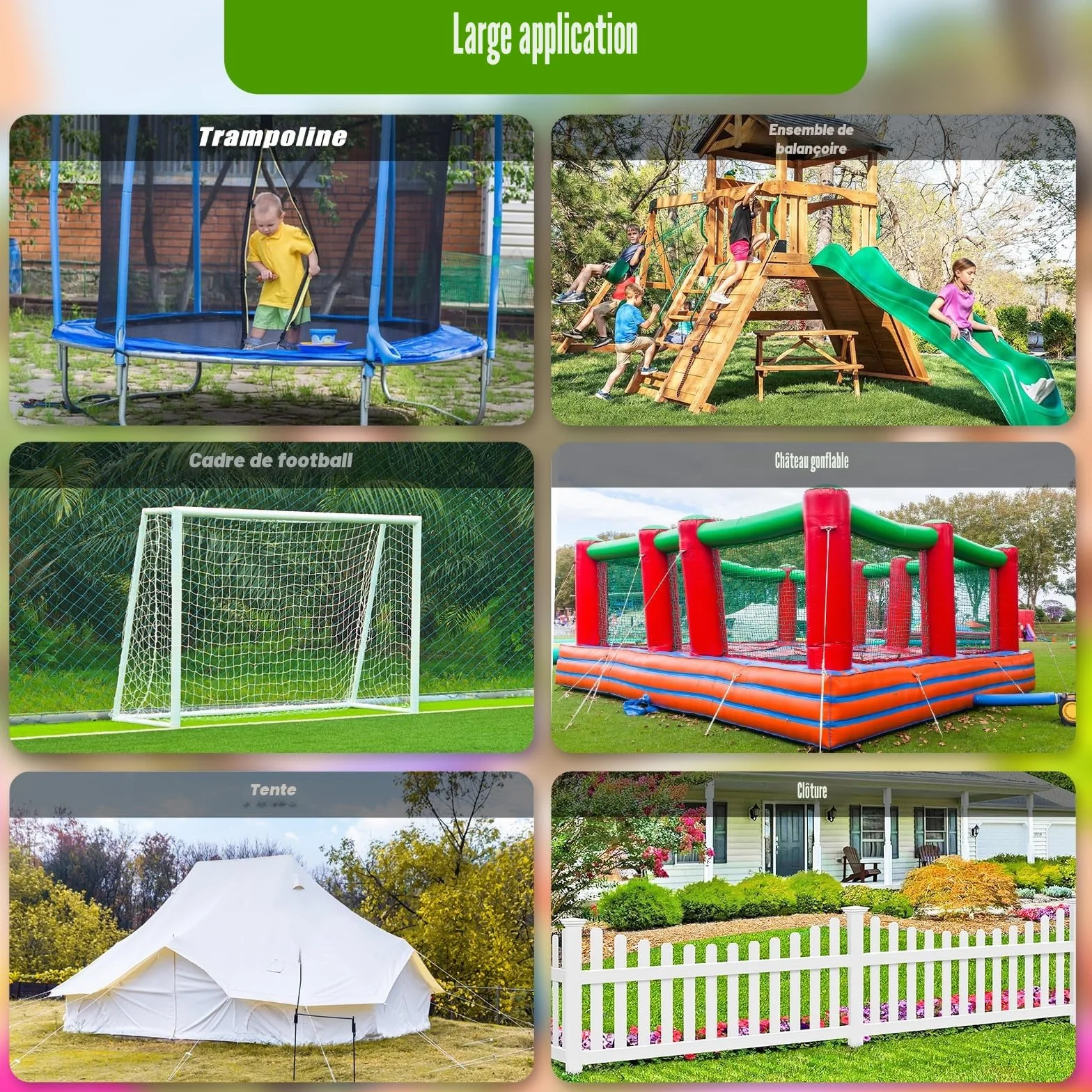 BeneLabel Ancrage au Sol, 50cm Heavy Duty Trampoline Anchor à Visser kit Ancrage Balancoire 4pcs Spirale 7.2cm pour Structure d'escalade/Abri Voiture/Clôture avec Plaque Fixe et Anneau, Base en L