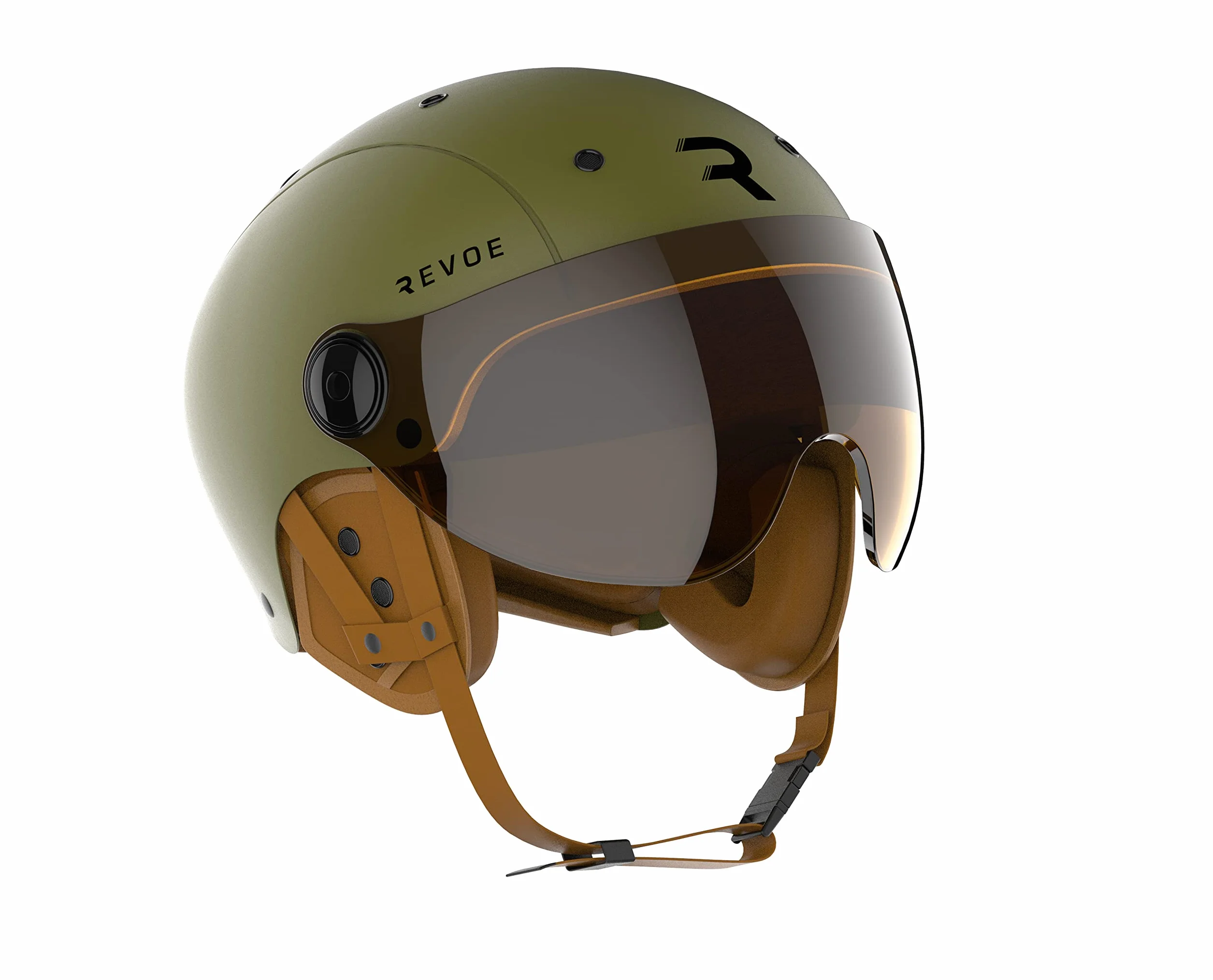 REVOE Casco Karm Casque vélo, Trottinette et Roller Adulte Unisexe, Mat Kaki, S
