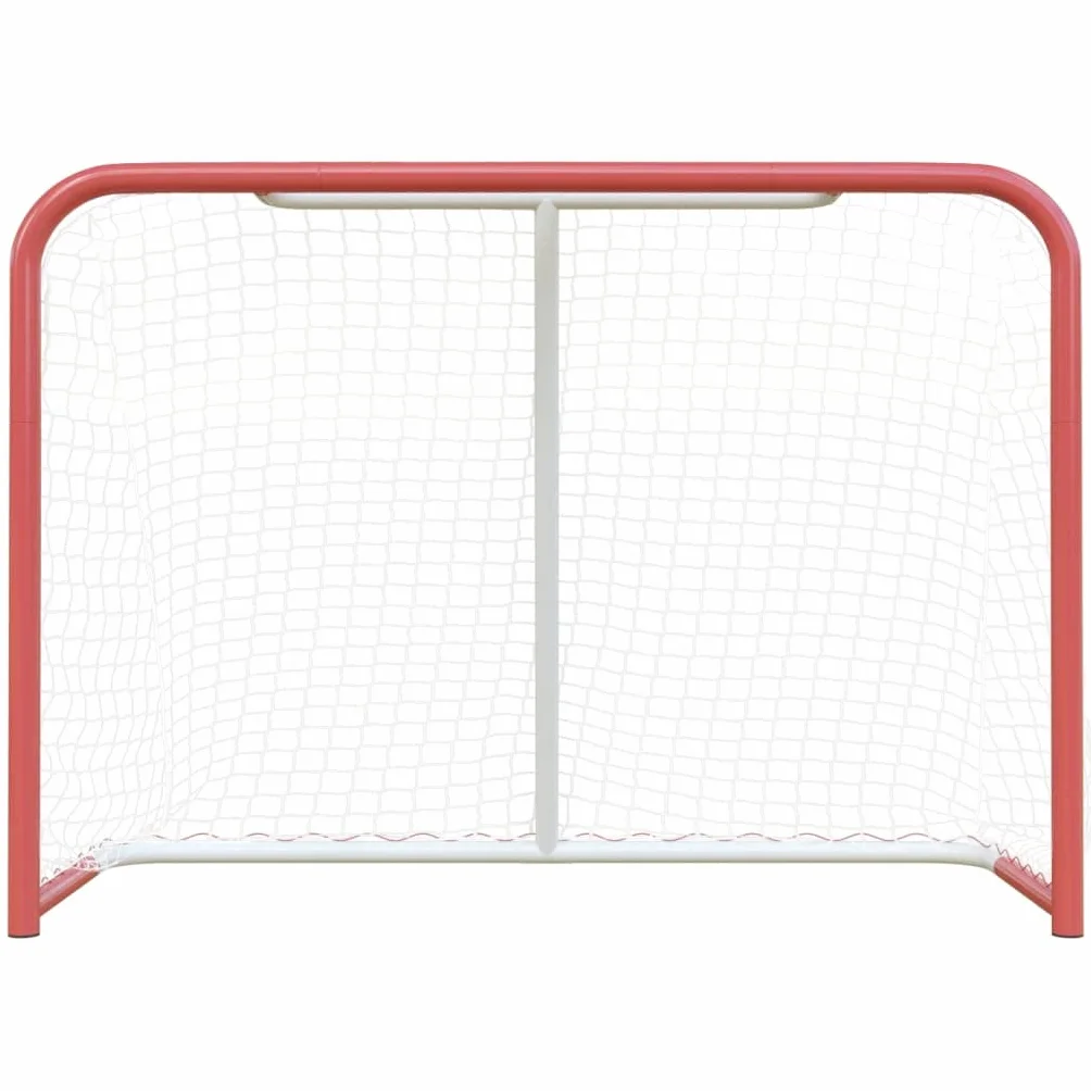 Générique But de Hockey avec Filet Rouge et Blanc 153x60x118 cm,Buts de Hockey sur Gazon,8.88KG-93741