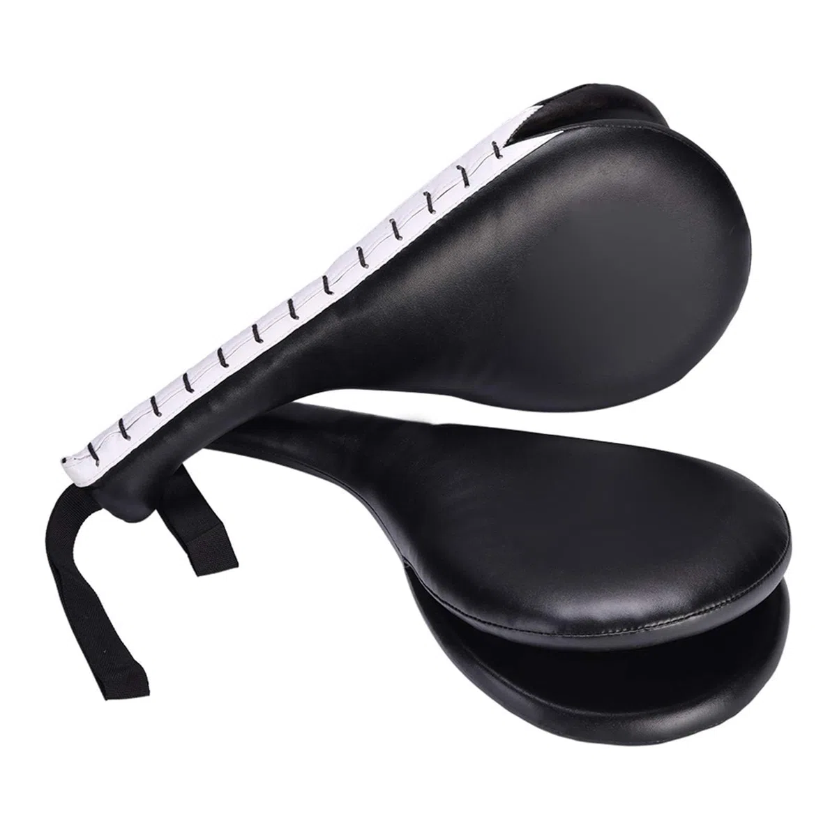 Taekwondo Kick Pad, Lot De 2 Pagaies D'entraînement De Karaté Kicking Target Pads Frappe Durables Noir Double Strike Pads Doubles Kicking Pads Cible Bi Lobée Arquée Pour Entraînement De Boxe Karaté