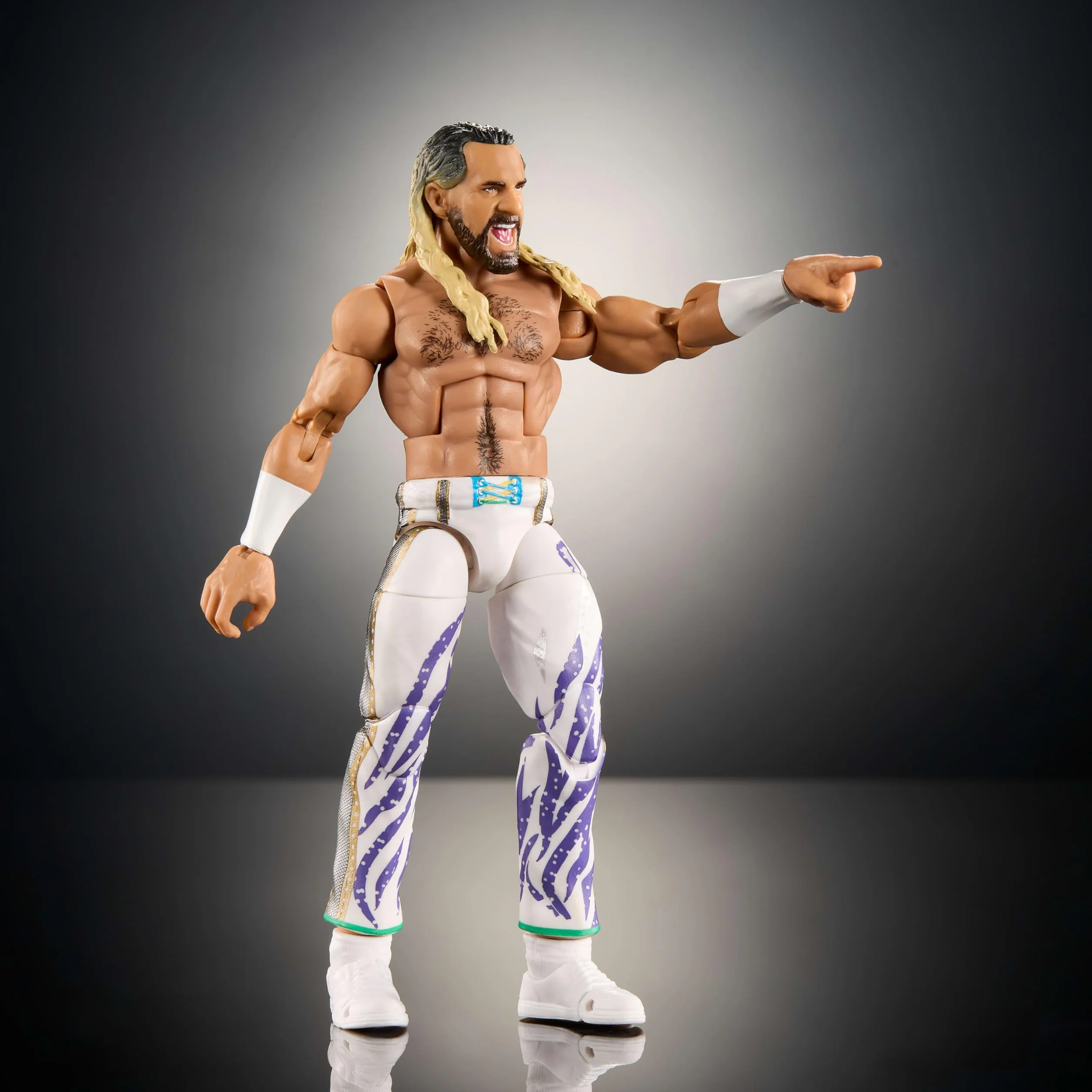 Mattel WWE Elite Figurine et accessoires, série #117 de 15,2 cm de collection Seth « Freakin » Rollins avec 25 points d'articulation et mains interchangeables