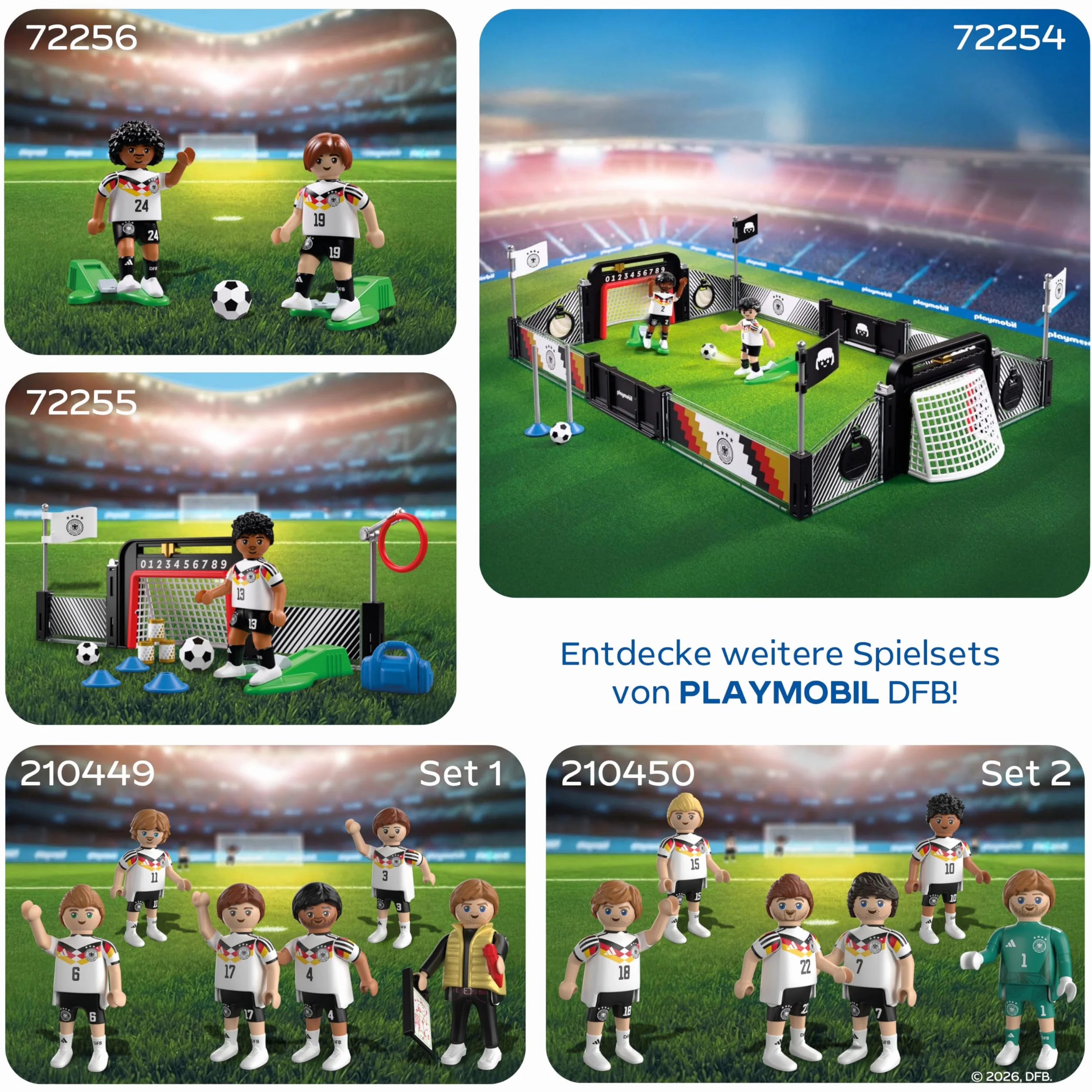 PLAYMOBIL DFB 210450 - Jeu de Joueurs 2 - Figurines de Football