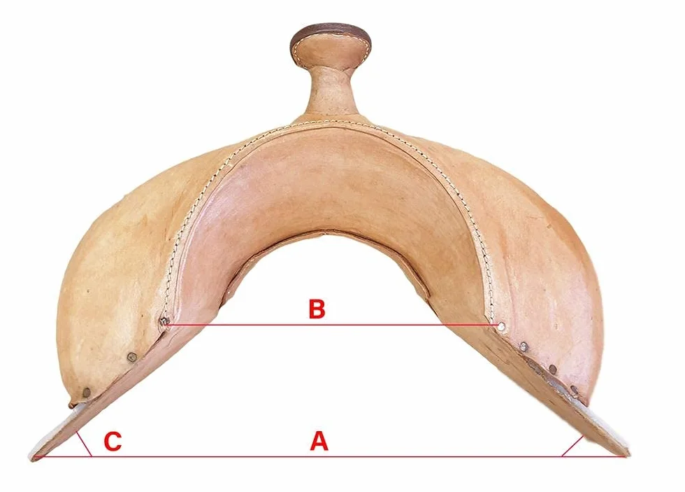 A&M Reitsport Selle western sans arbre Dakota en cuir de buffle - Arche de tête interchangeable - Taille : 16"