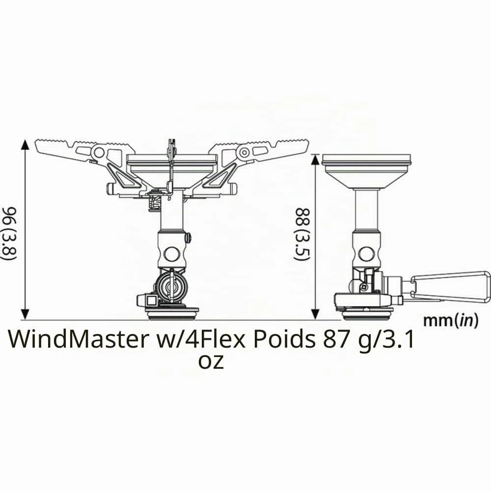 SOTO WindMaster Réchaud à Gaz Camping – Réchaud Outdoor Ultraléger (87 g) avec Allumage Piezo Stealth Igniter, Tête de Brûleur Concave Anti-Vent, Micro Regulator pour Cartouche à Vis