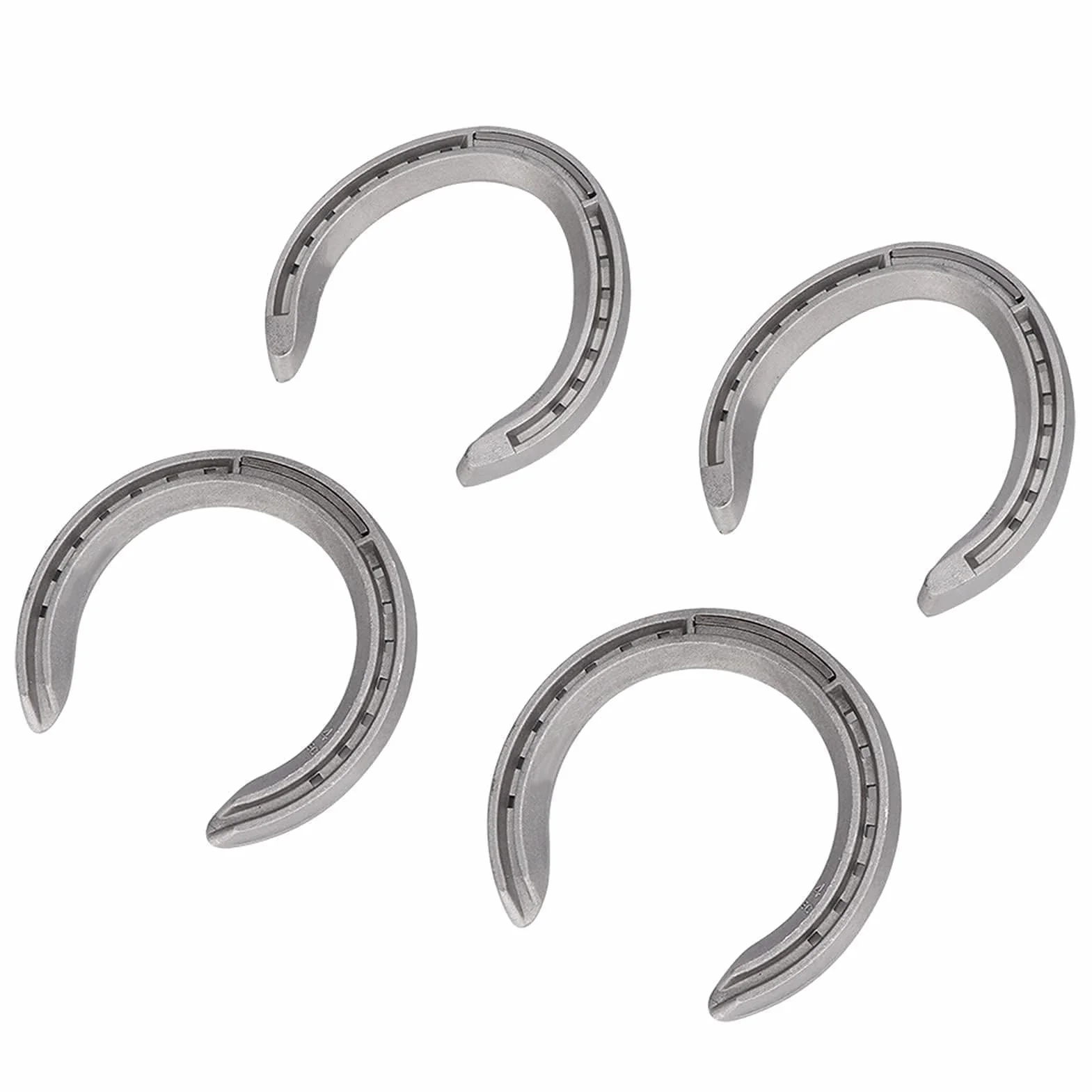 Zerodis Fer à Cheval en Alliage d'Aluminium, Kit de 4 Pièces, Antidérapant, Résistant à l'usure, pour Courses de Chevaux et Équitation