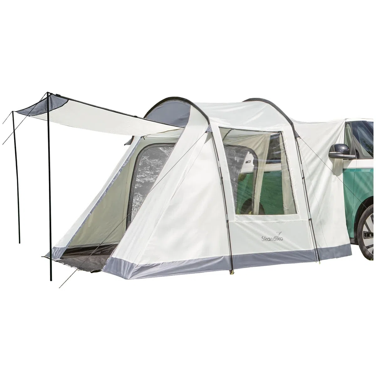 Skandika Camper Tramp Auvent de bus | Autonome avec cabine de couchage pour 2 à 4 personnes, hauteur debout 2,1 m, toit pare-soleil, colonne d'eau 3000 mm | Tente pour voiture, bus, van, monospace,