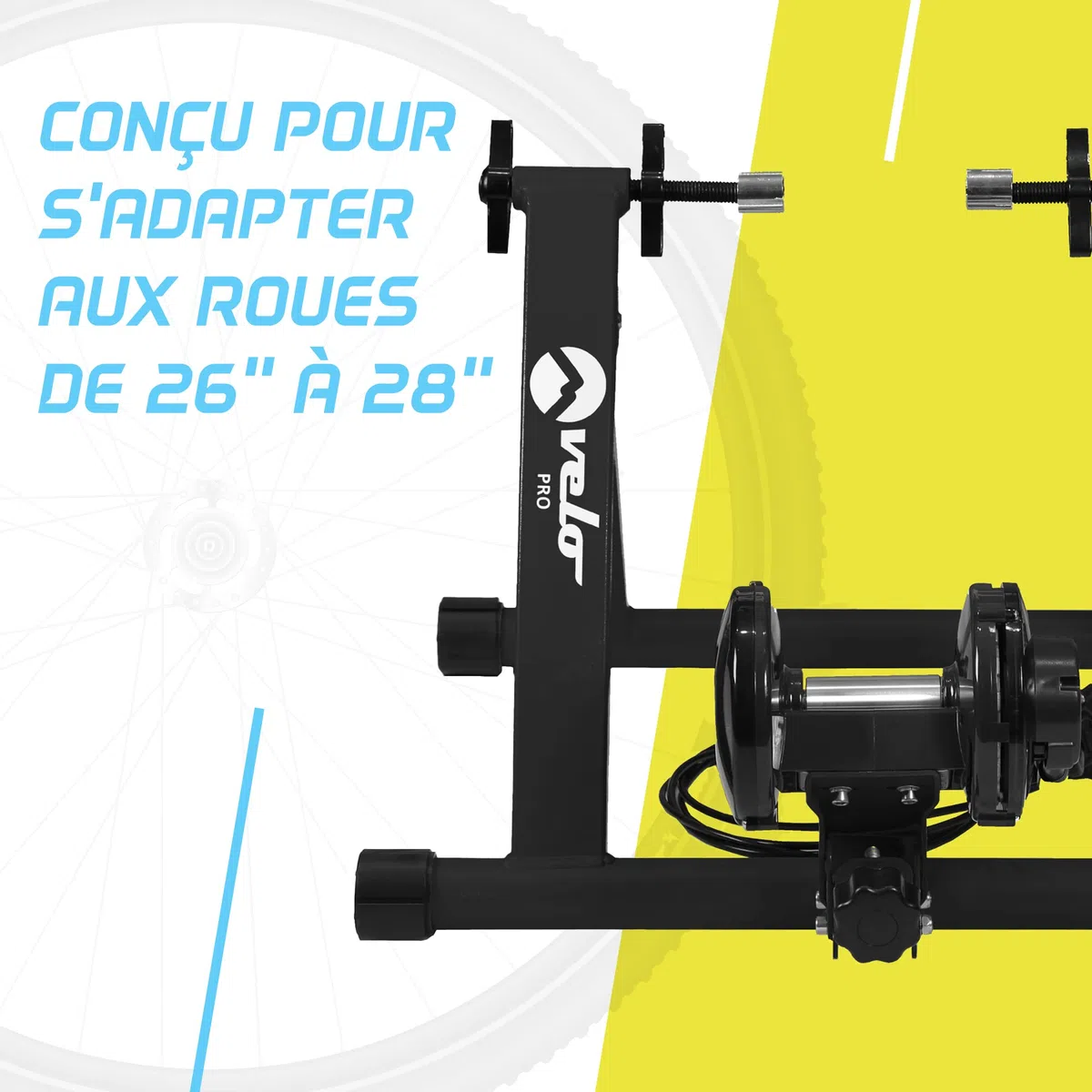 Turbo Trainer magnétique – résistance variable d'intérieur Vélo d'appartement pour route et montagne vélos