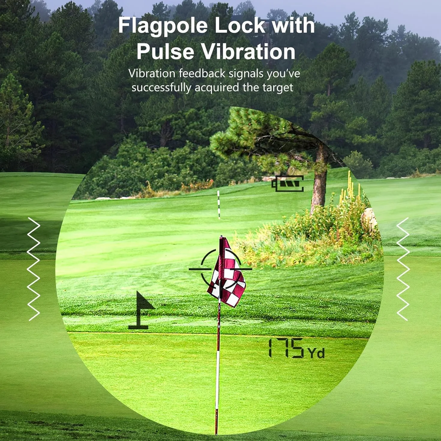 PEAKPULSE Télémètre de golf 650 1400 1700 yards, mesure de distance laser de golf, grossissement 6X, mât de drapeau, verrouillage des vibrations, système de mise au point rapide, tournoi légal