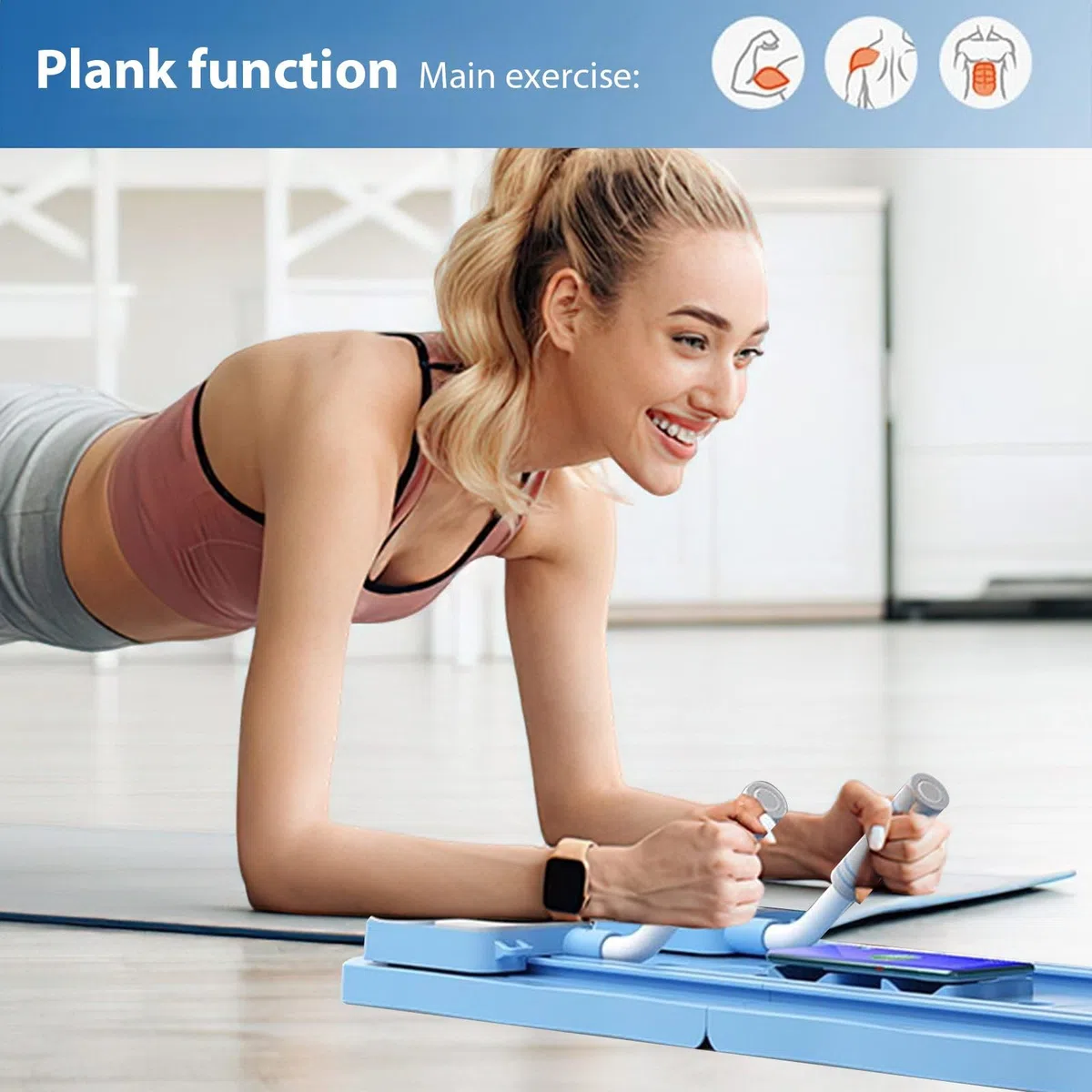 Machine de réforme physique de pilates pliable pour entraînement à domicile, planche de pilates, planche abdominale multifonction, équipement d’entraînement pour abdominaux