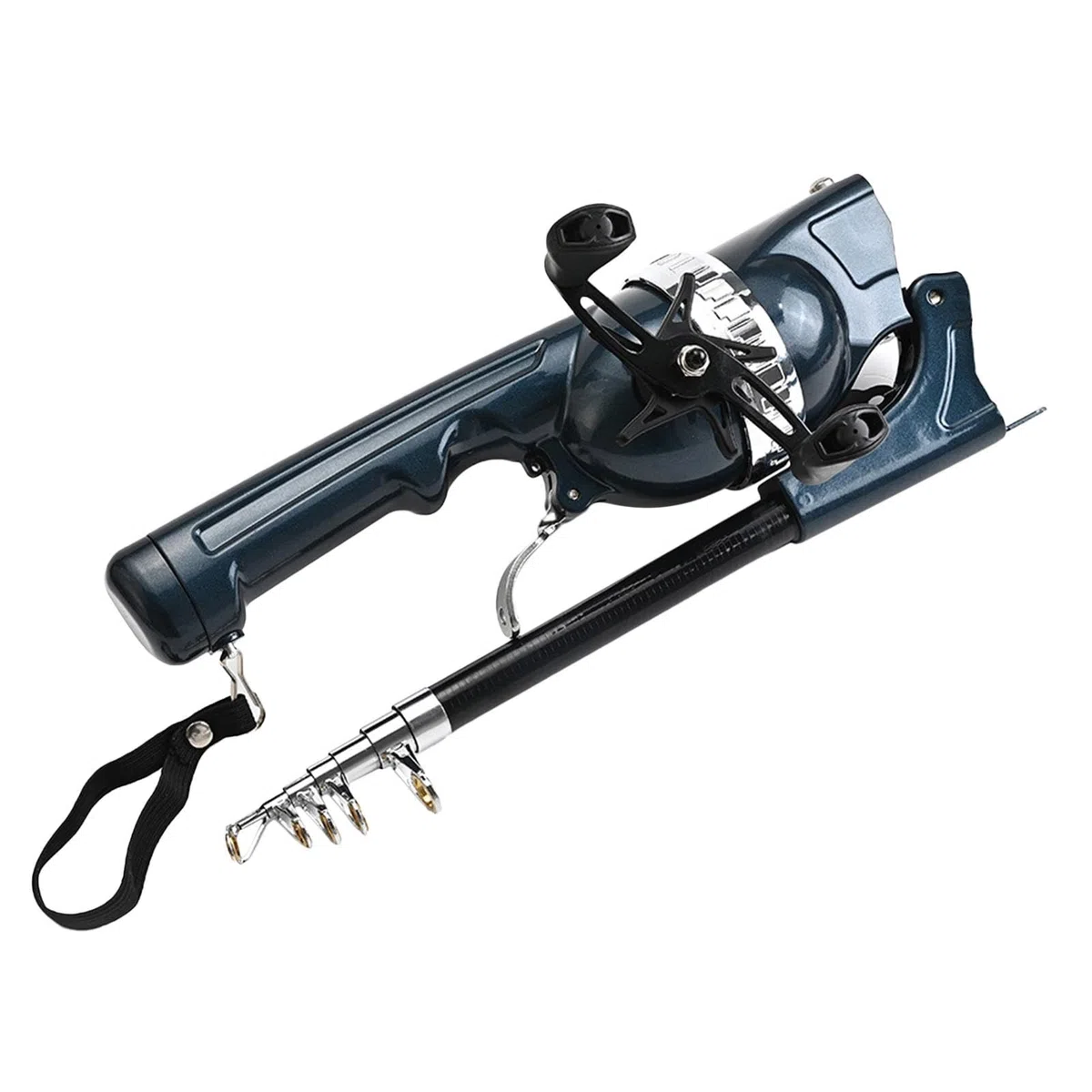 DASHIELL Canne à pêche, Canne à pêche Portable | Canne à pêche de Voyage Cannes à pêche Super Courtes,Canne à pêche Pliable et Robuste, Canne à pêche de Poche à Double Bascule pour ge