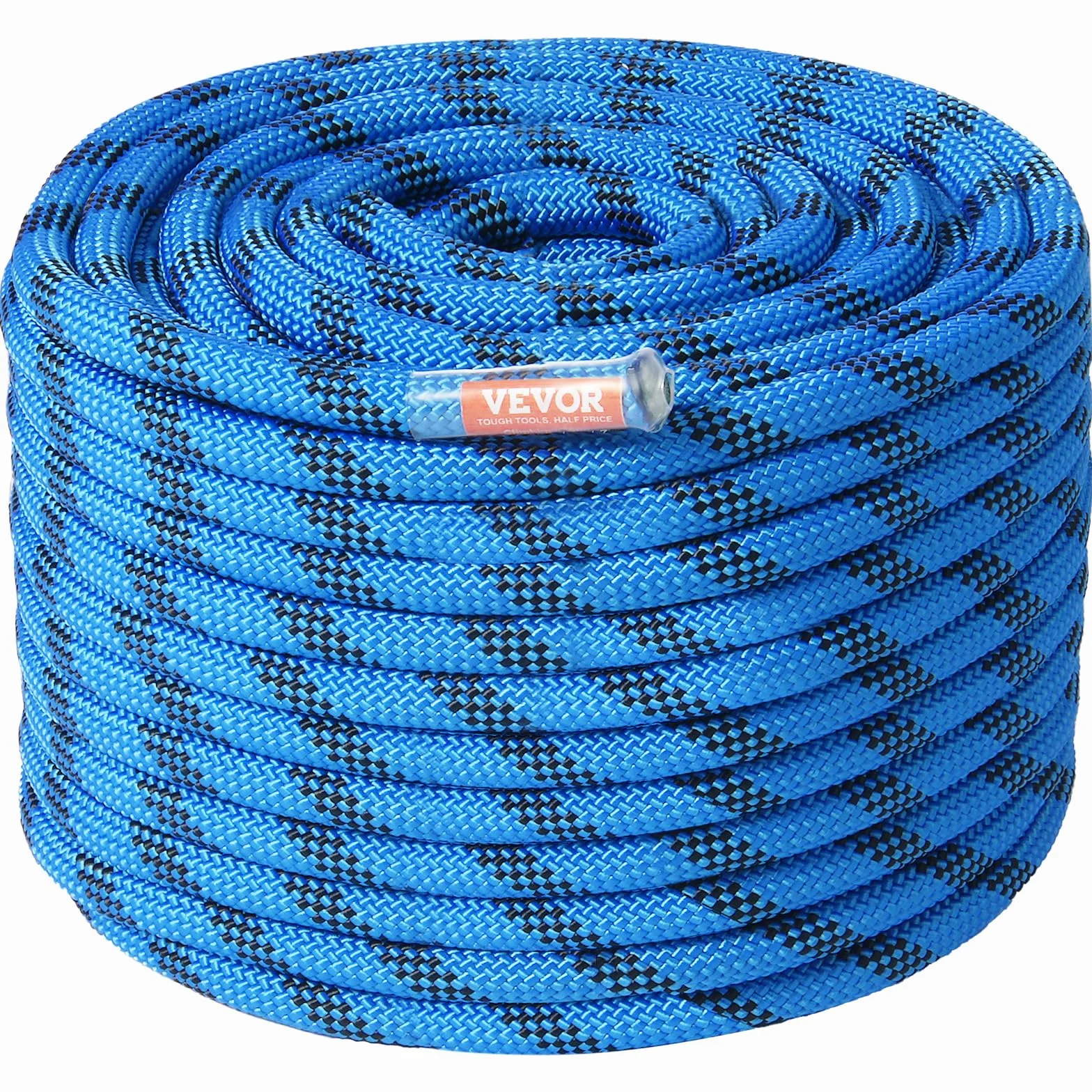 VEVOR Corde d'escalade Statique 12,7 mm 60,96 m 32 KN, Corde de Sécurité Extérieure, Bleu
