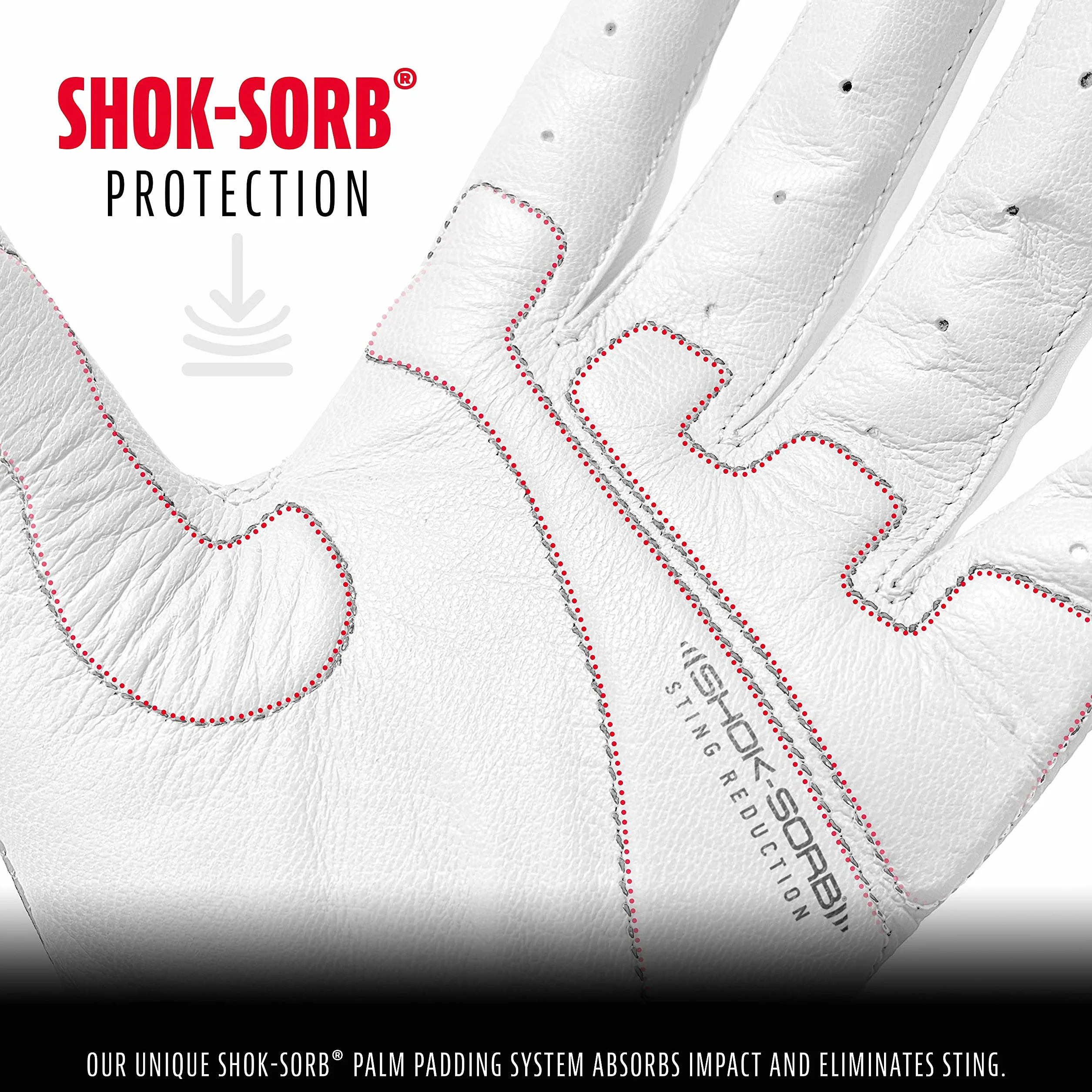 Franklin Sports MLB Shok-Sorb X Gants de frappeurs pour Baseball + Softball – Paire de Gants rembourrés Anti-piqûres pour Adultes et Jeunes – Plusieurs Couleurs et Tailles
