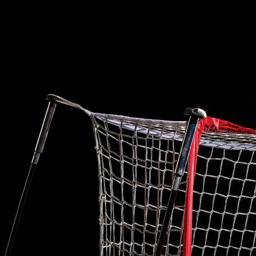 Franklin Sports Fibertech Cage de Hockey de Rue Portable de la LNH Ensemble de But roulettes-127 cm Unisexe-Adolescents, Rouge, 50 inches