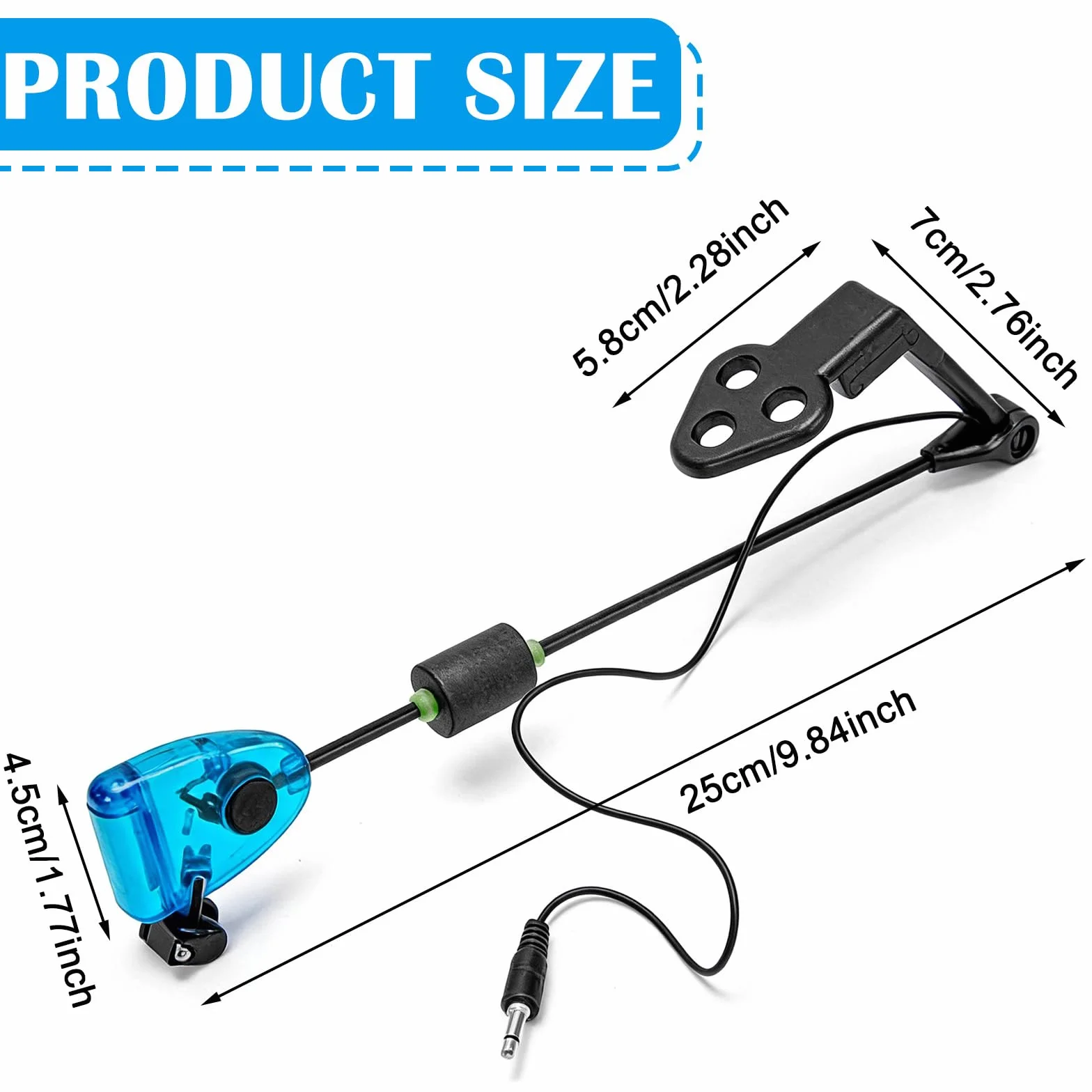 GBKDQQ Lot de 4 swingers pour la pêche à la carpe, 4 couleurs avec LED/raccord rapide/2 niveaux, indicateur de touche pour accessoires de pêche, élasticité réglable pour la pêche de nuit et la pêche à