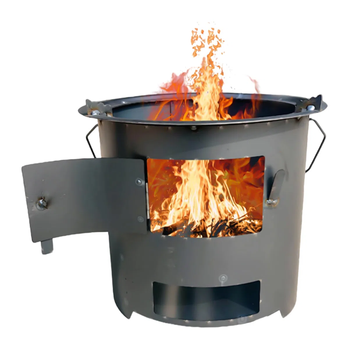 Four à fusée, ustensiles de cuisine d'extérieur avec barbecue et pince - Four à bois d'extérieur - Pour la survie, la randonnée, les voyages, l'extérieur, la terrasse, le jardin