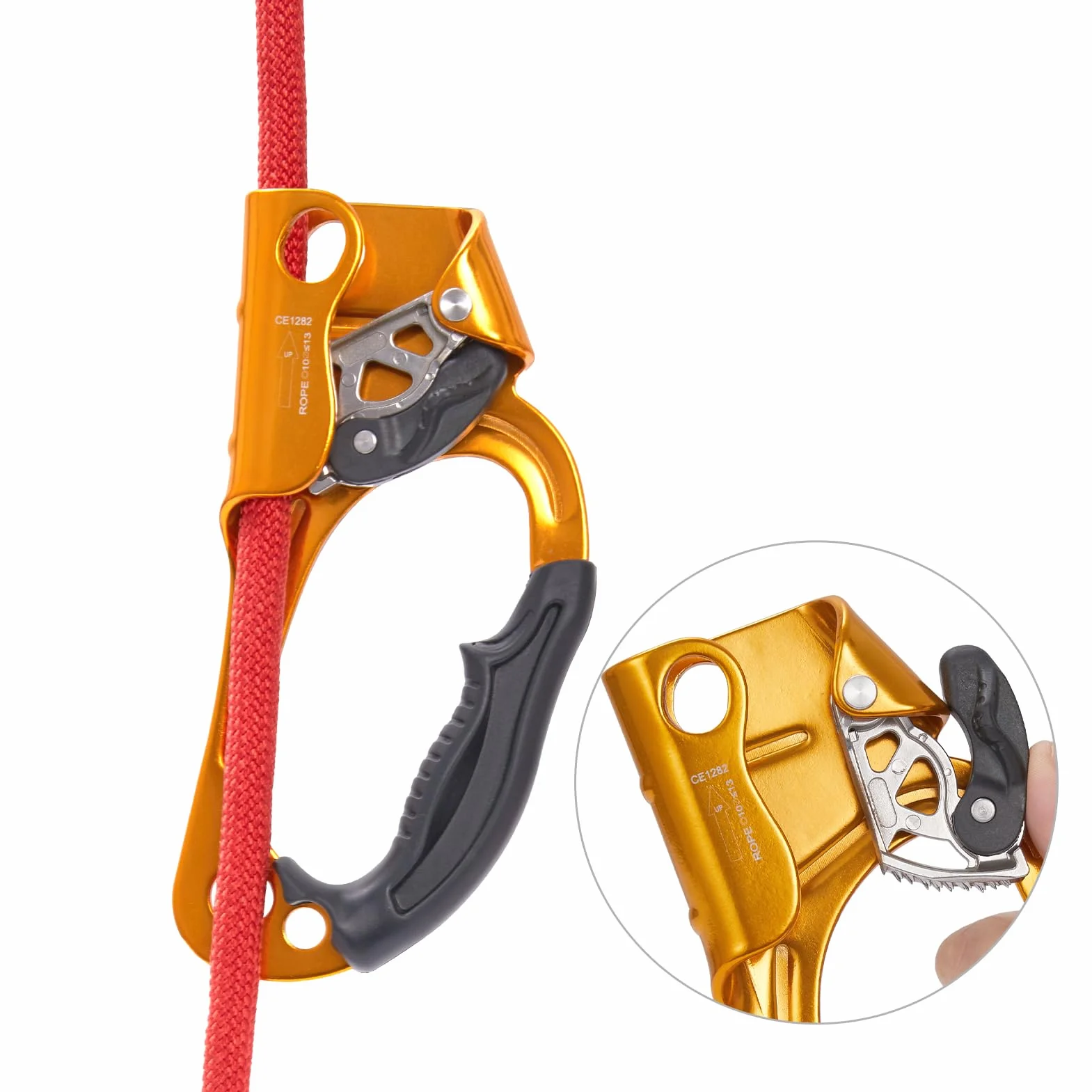 SOB Ascender à Main d'escalade, Main Ascendeur d'escalade Arbre Arboriste Rappel Gear Équipement Corde Pince pour 8~13 MM Corde