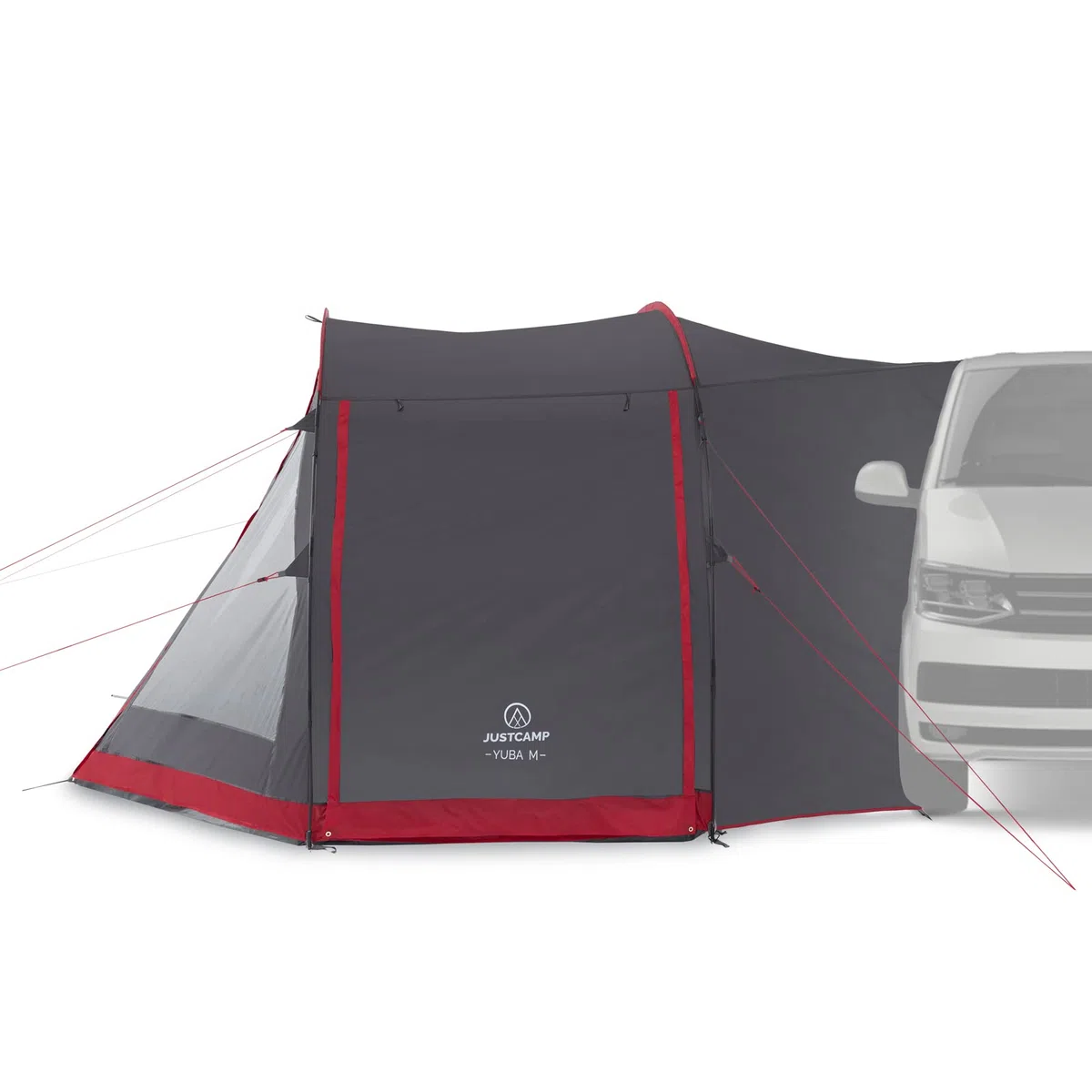 JUSTCAMP Yuba Auvent pour Bus avec Hauteur Debout, Tente Tunnel pour Bus, auvent adapté au Bus, au Van, au Camping-Car ; Tente familiale 4, 5 Personnes