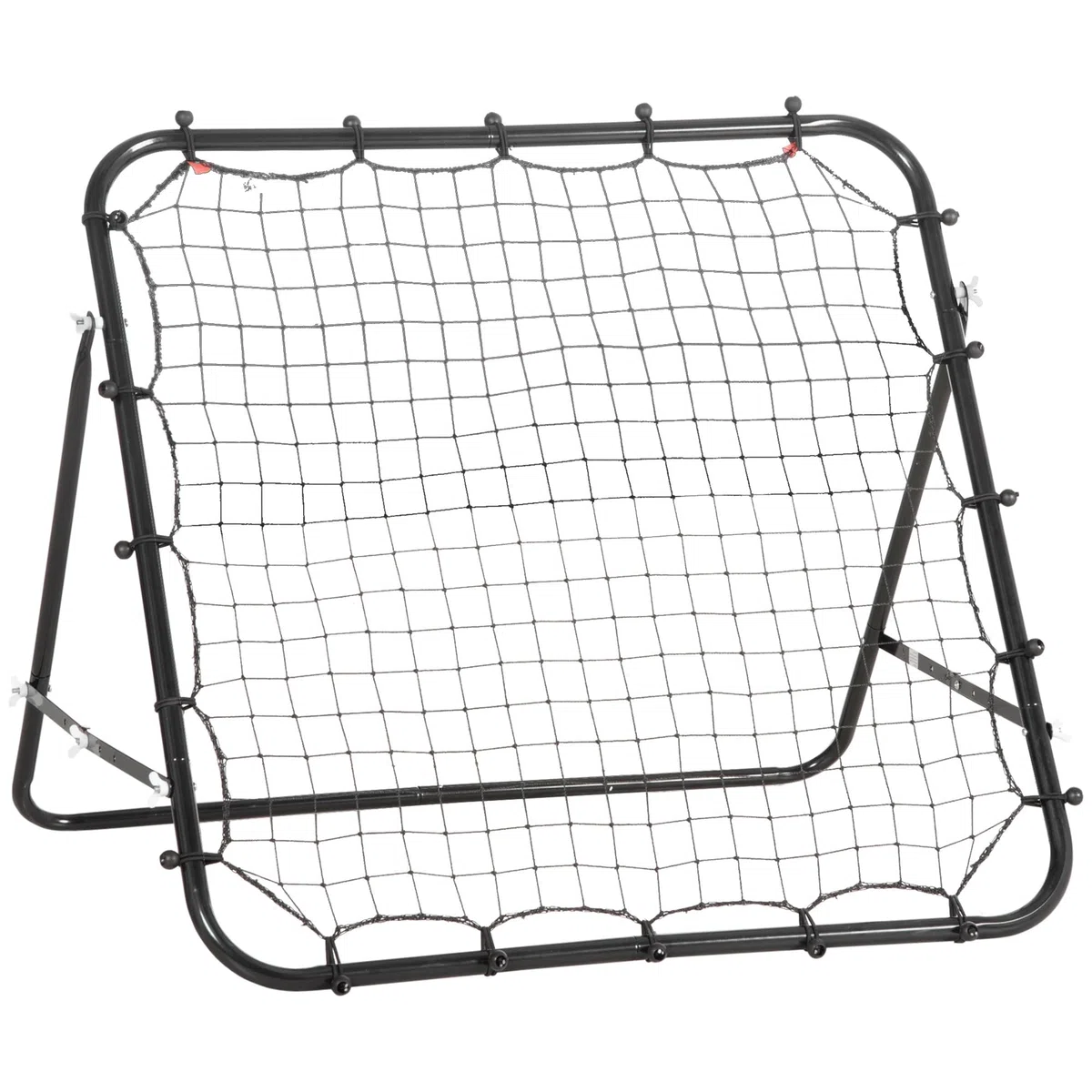 HOMCOM Filet de Rebond en métal avec Angle réglable 20 Cordes élastiques pour Football Tennis Handball 96 x 80 x 96 cm