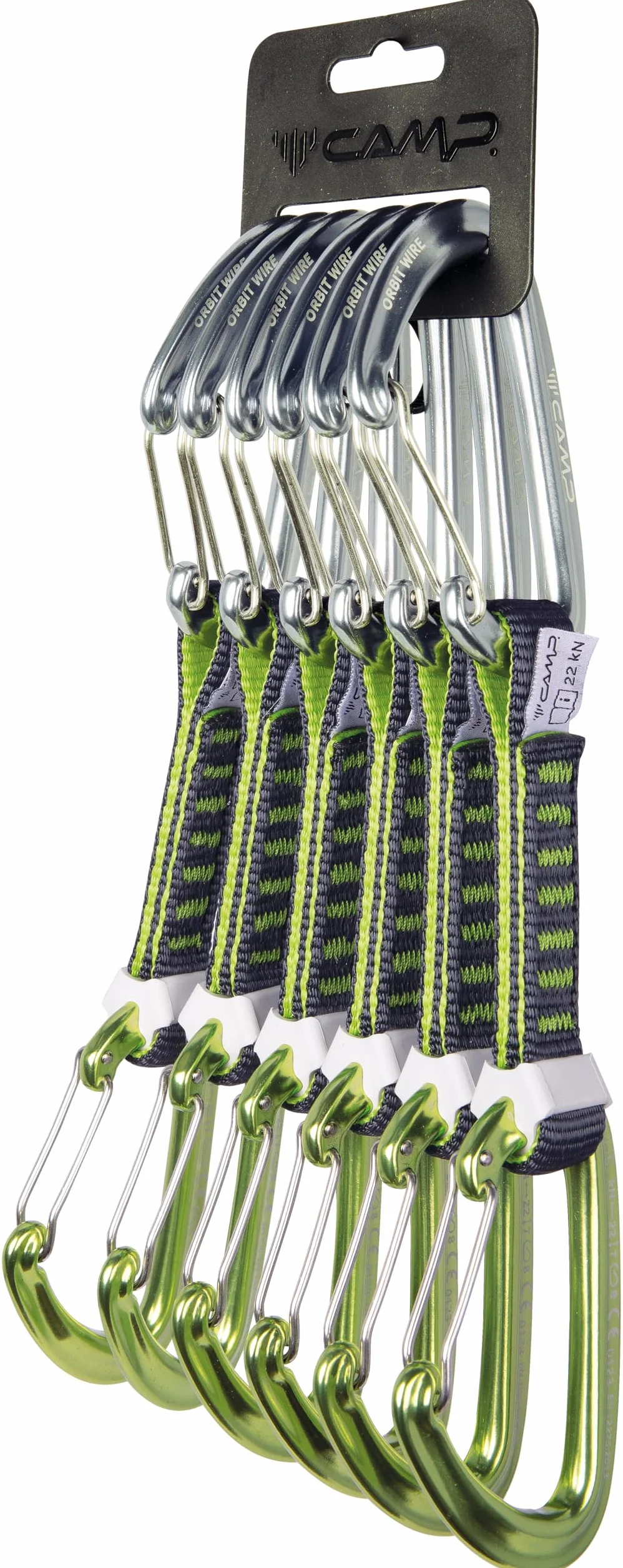 C.A.M.P. Set 6 Orbit WIRE Express KS 12 cm Vert Gris