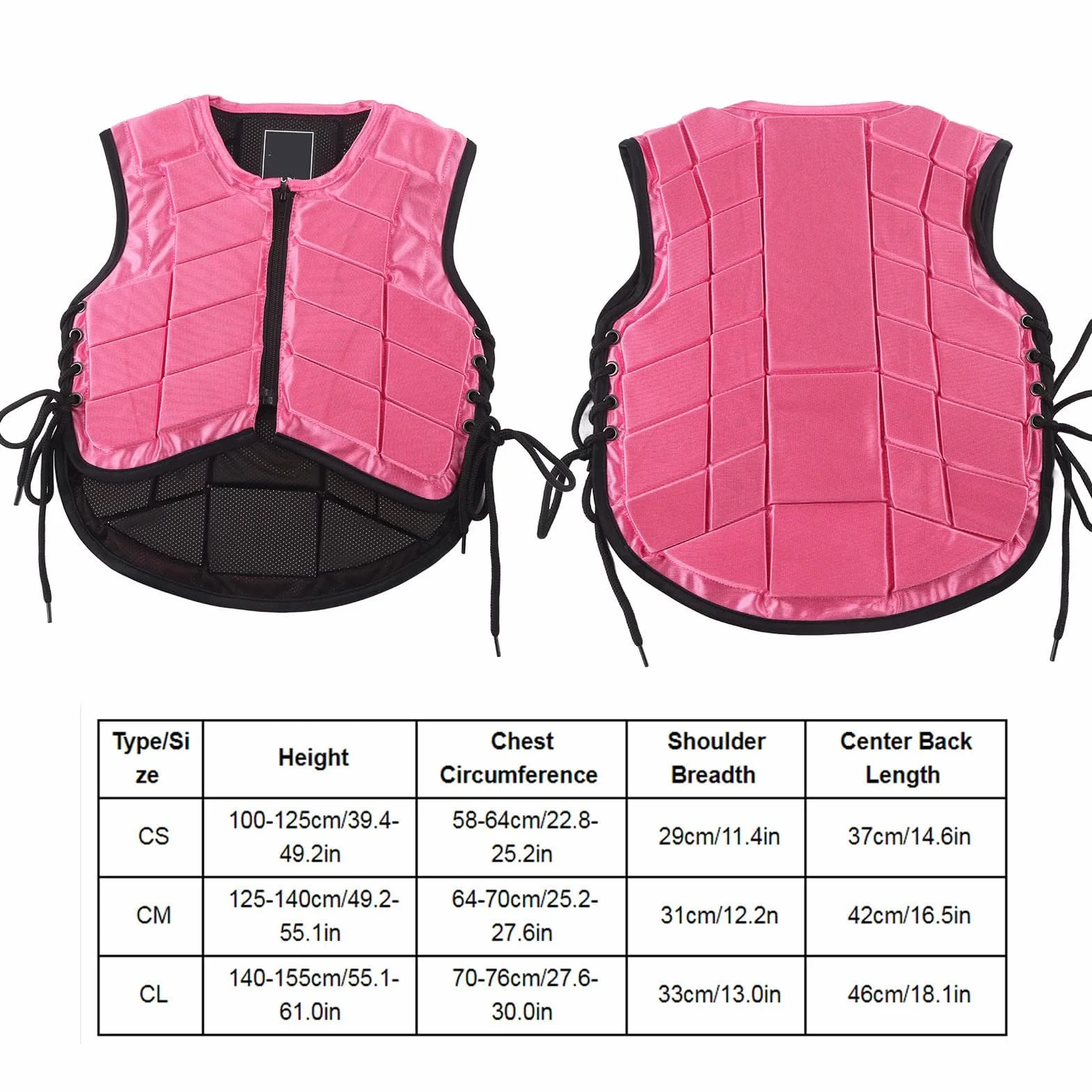 Gilet D'équitation pour Enfants, Gilet D'équitation Professionnel Unisexe rembourré en EVA, équipement de Protection pour L'équitation, Protection du Corps pour Filles et Garçons