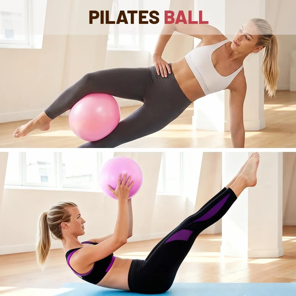 Kit Pilates Maison 15 Pcs Pilates Kit Pilates Accessoires Cercle Pilates, Yoga Ball, Resistance Bands, Pilate Ring, Yoga Band, Ceinture Auxiliaire pour La Force, La Flexibilité, La Stabilité