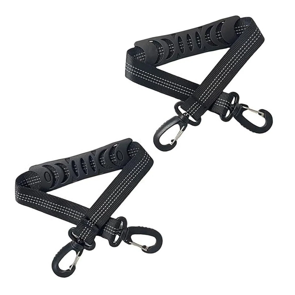 Lot de 2 sangles de rangement pour équipement de ski avec épaules rembourrées antidérapantes pour patin à glace, snowboard, bottes de ski