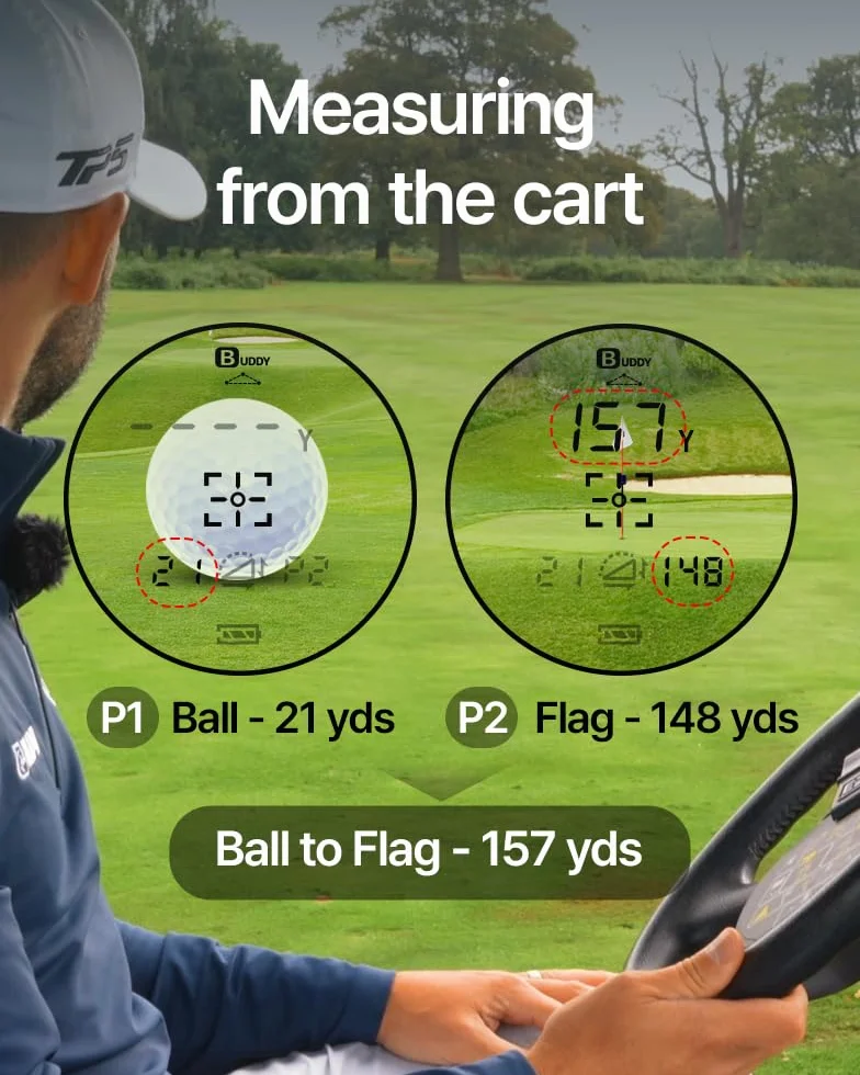 GolfBuddy GB Laser 2S Pro Télémètre de Golf avec Pente, portée de 2 à 1 093 mètres, détecteur de Broches, Mode Budder, Scan et Triangulation, télémètre précis pour la précision, léger 161 g