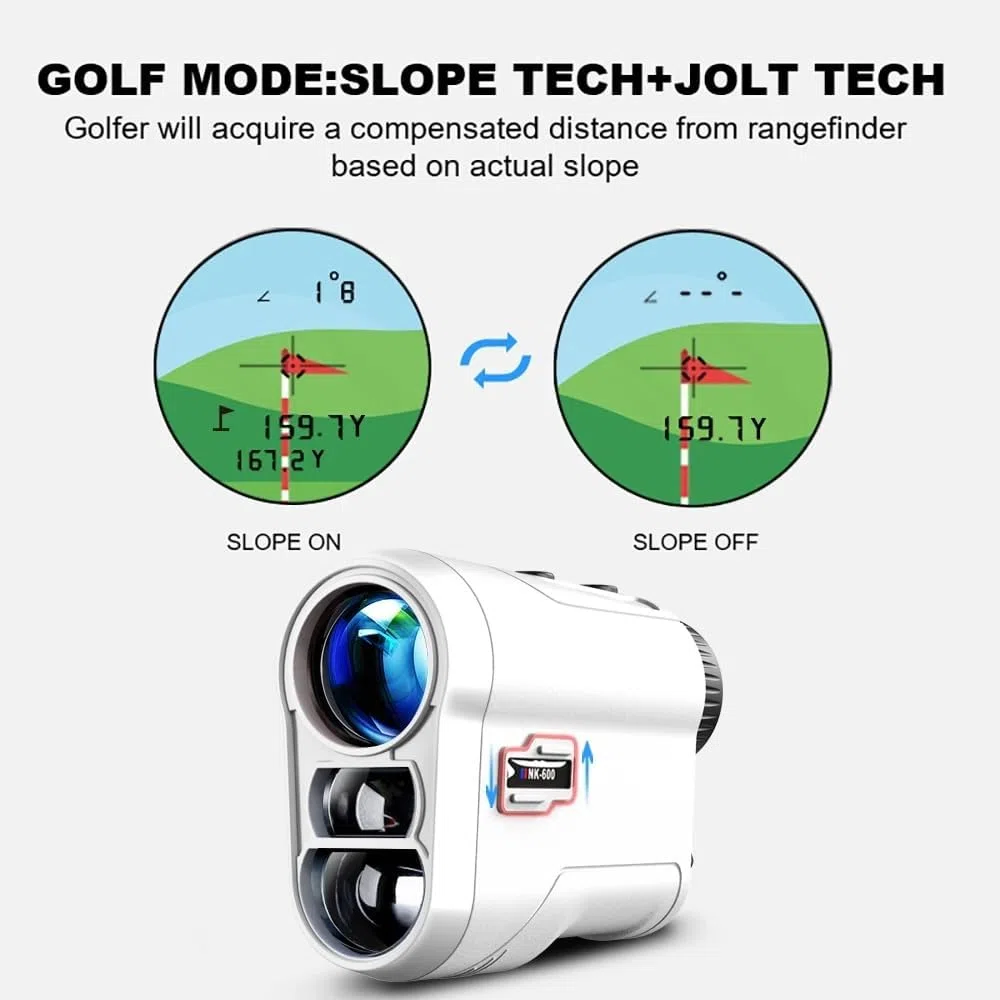 Télémètre laser de golf de 600 m avec verrouillage du drapeau pour monoculaire de chasse camouflage 1000 m