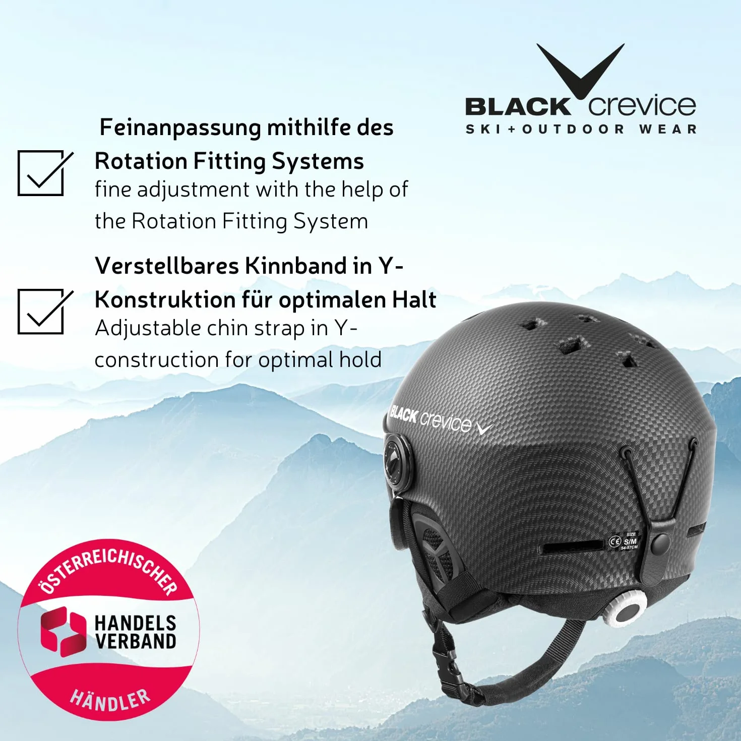 Black Crevice Casque de Ski pour Adulte Gstaad